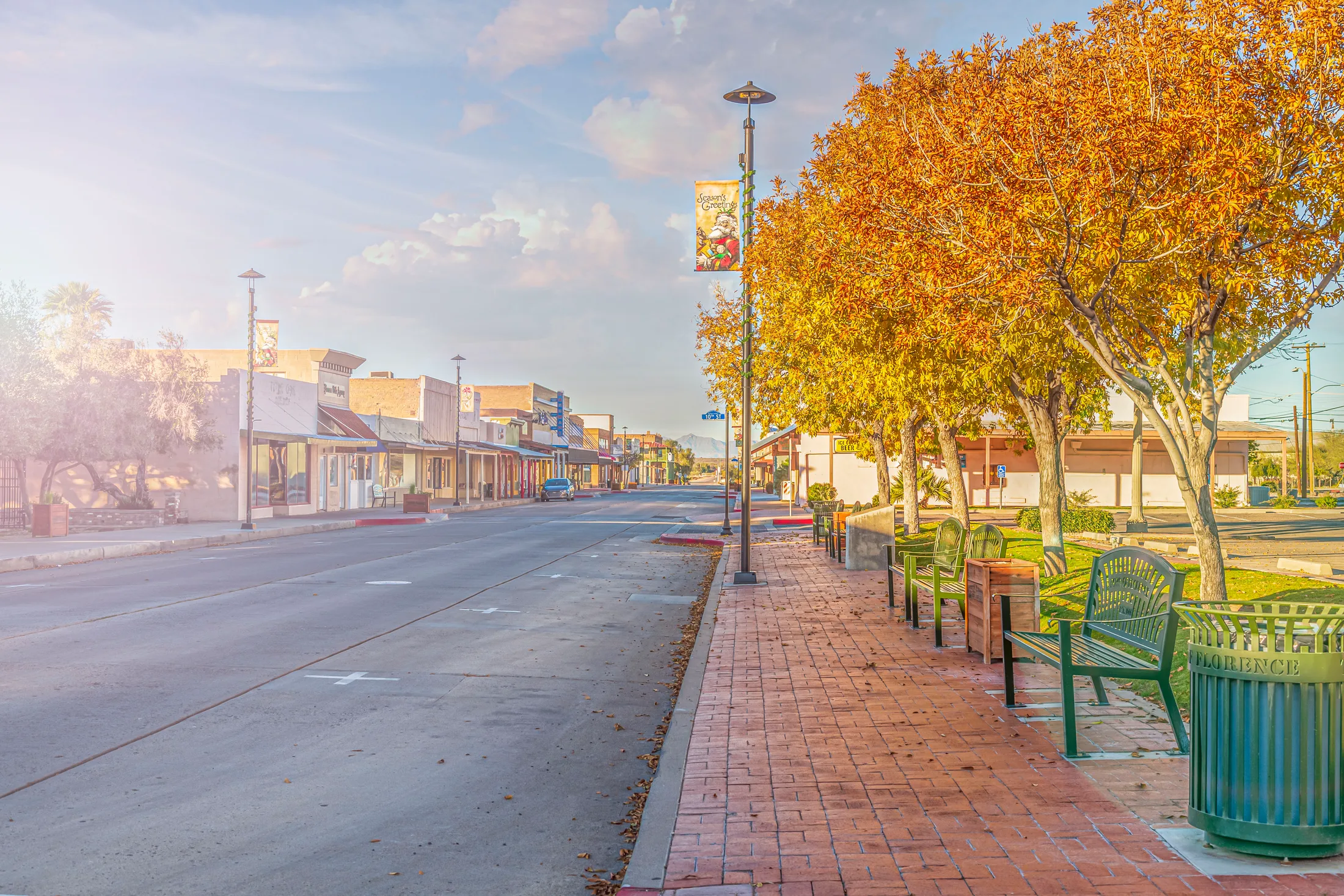 10th Street & Main Street Downtown Florence AZ, architecture, a fine art photograph by Michael Joseph Baca