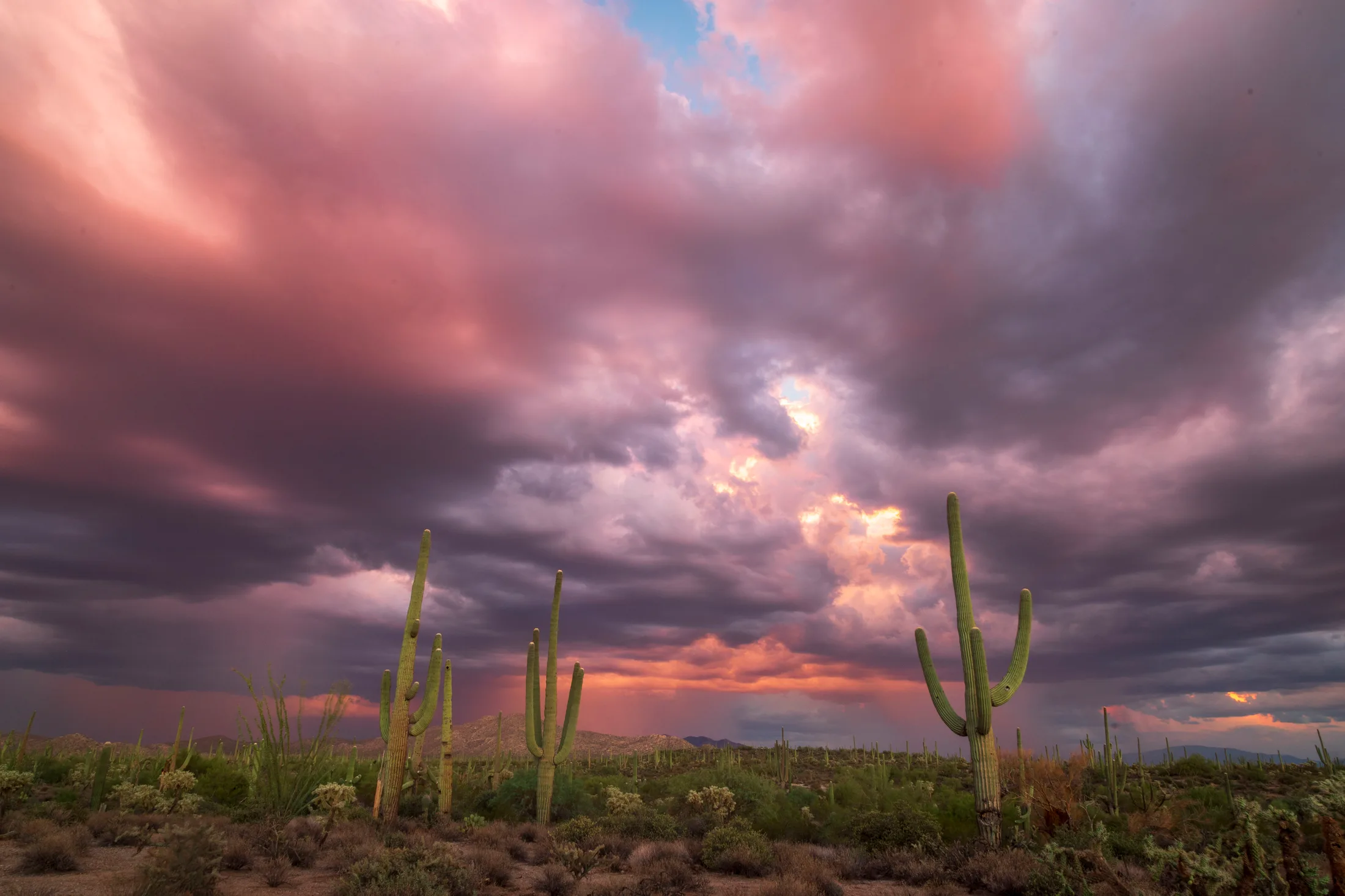 96 Ranch Florence AZ, lightning, a fine art photograph by Michael Joseph Baca, Casa de Baca Studios, Florence, Arizona