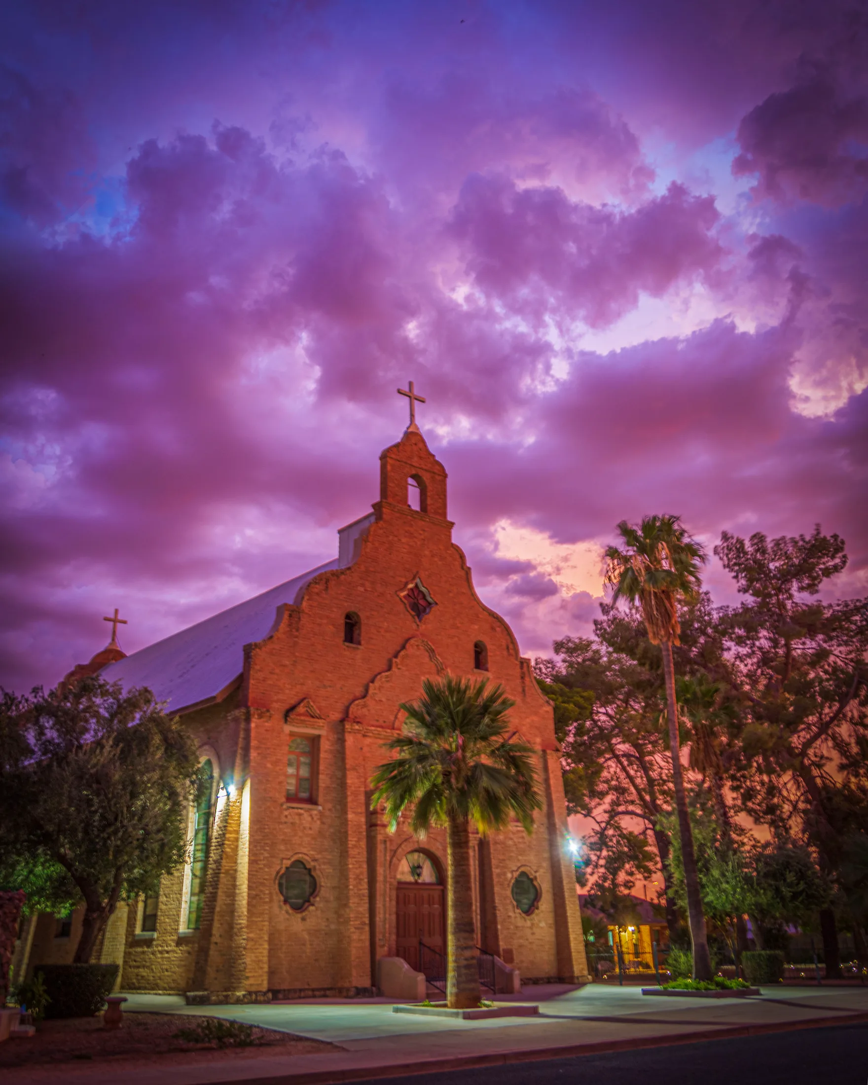 Assumption of the Blessed Virgin Mary Catholic Church Florence AZ, architecture, a fine art photograph by Michael Joseph Baca