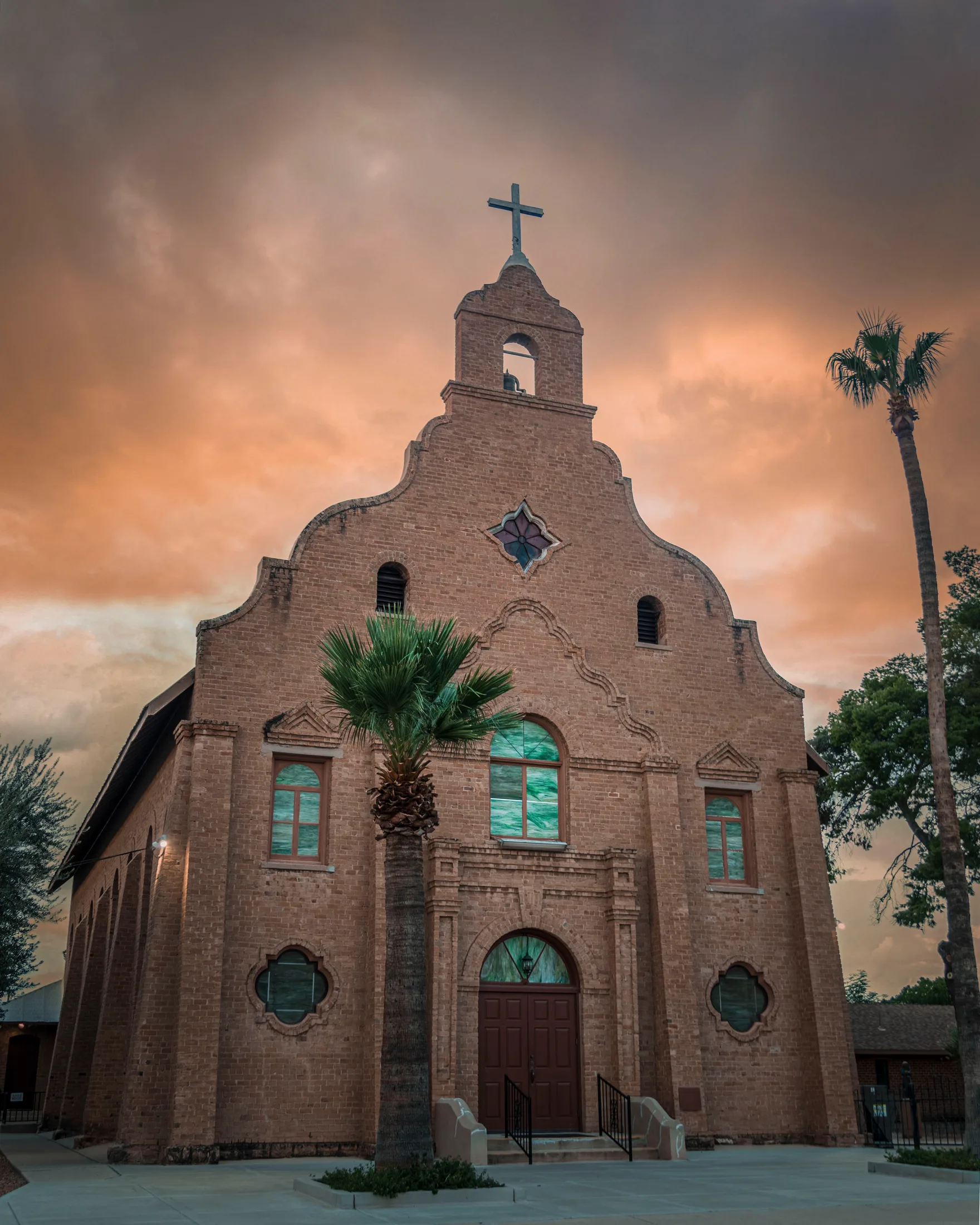 Assumption of the Blessed Virgin Mary Catholic Church Florence AZ, architecture, a fine art photograph by Michael Joseph Baca