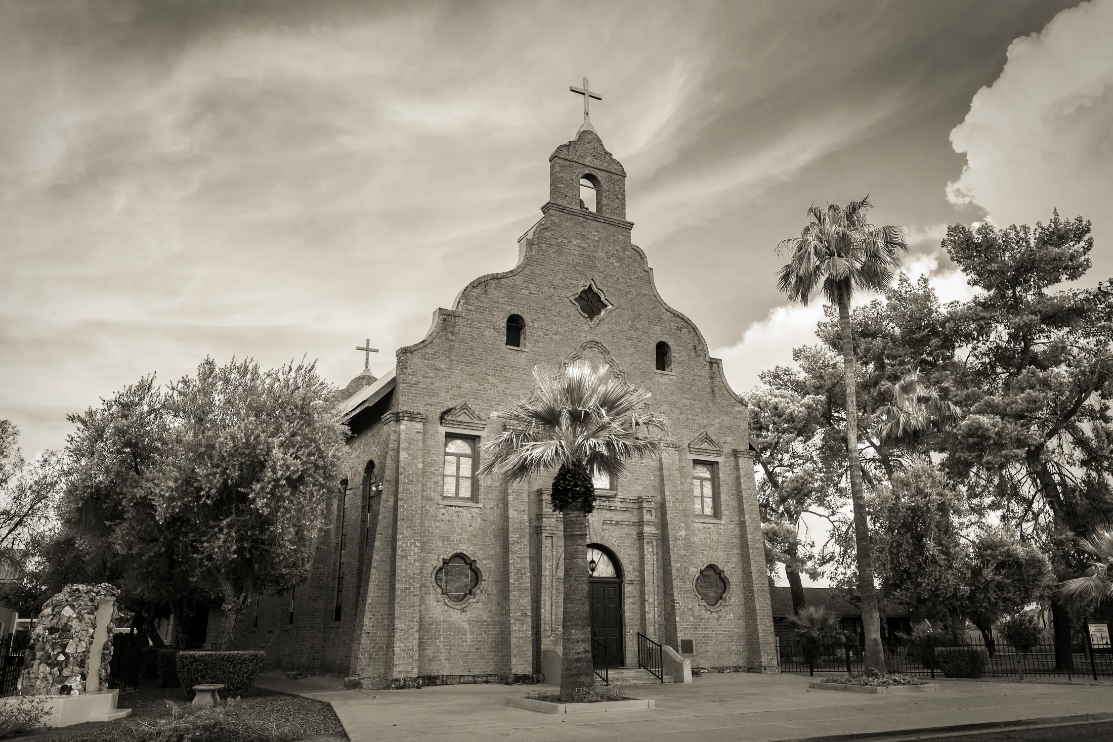 Assumption of the Blessed Virgin Mary Catholic Church Florence AZ, architecture, a fine art photograph by Michael Joseph Baca