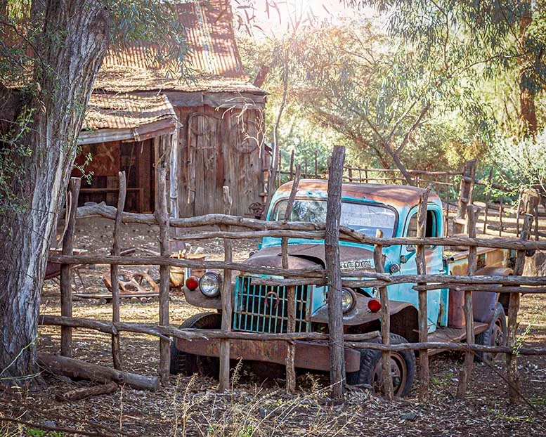 Boyce Thompson Arboretum Truck Superior AZ, vehicles, a fine art photograph by Janell Evelyn Baca