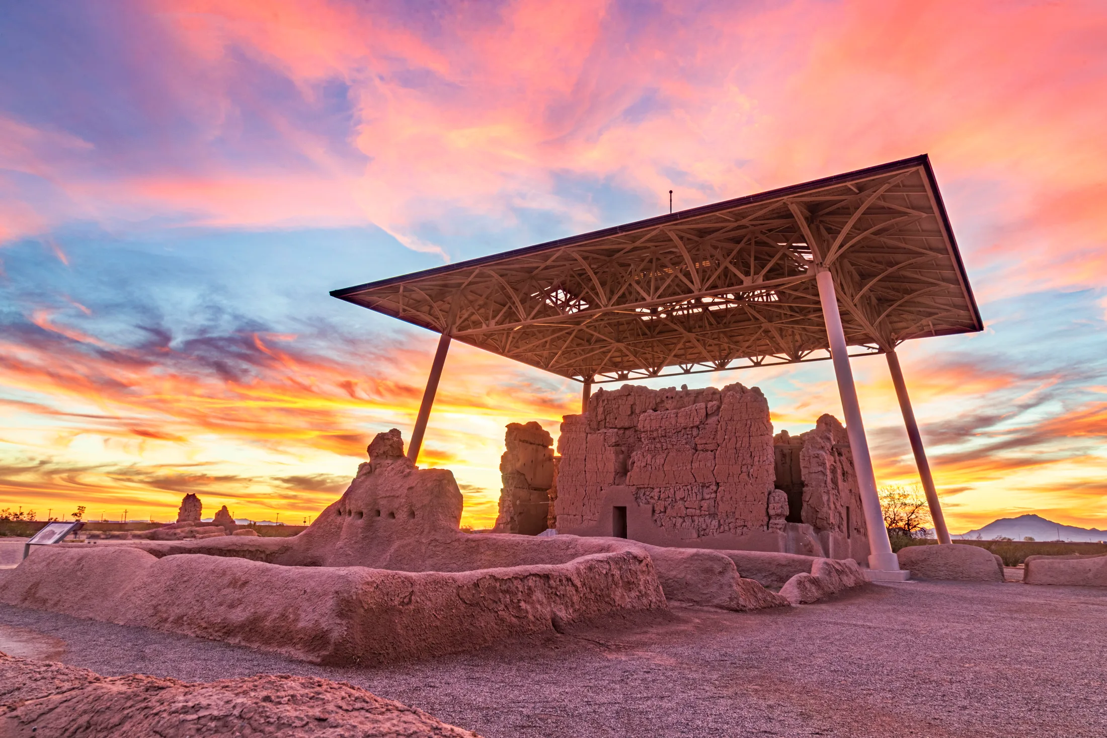 Casa Grande Ruins Coolidge AZ, architecture, a fine art photograph by Michael Joseph Baca