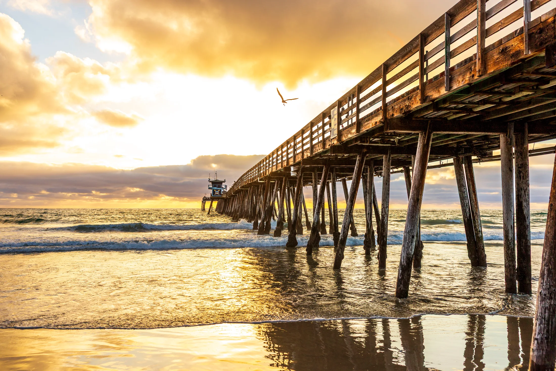 Chula Vista California, ocean and lake and river and pier, a fine art photograph by Michael Joseph Baca