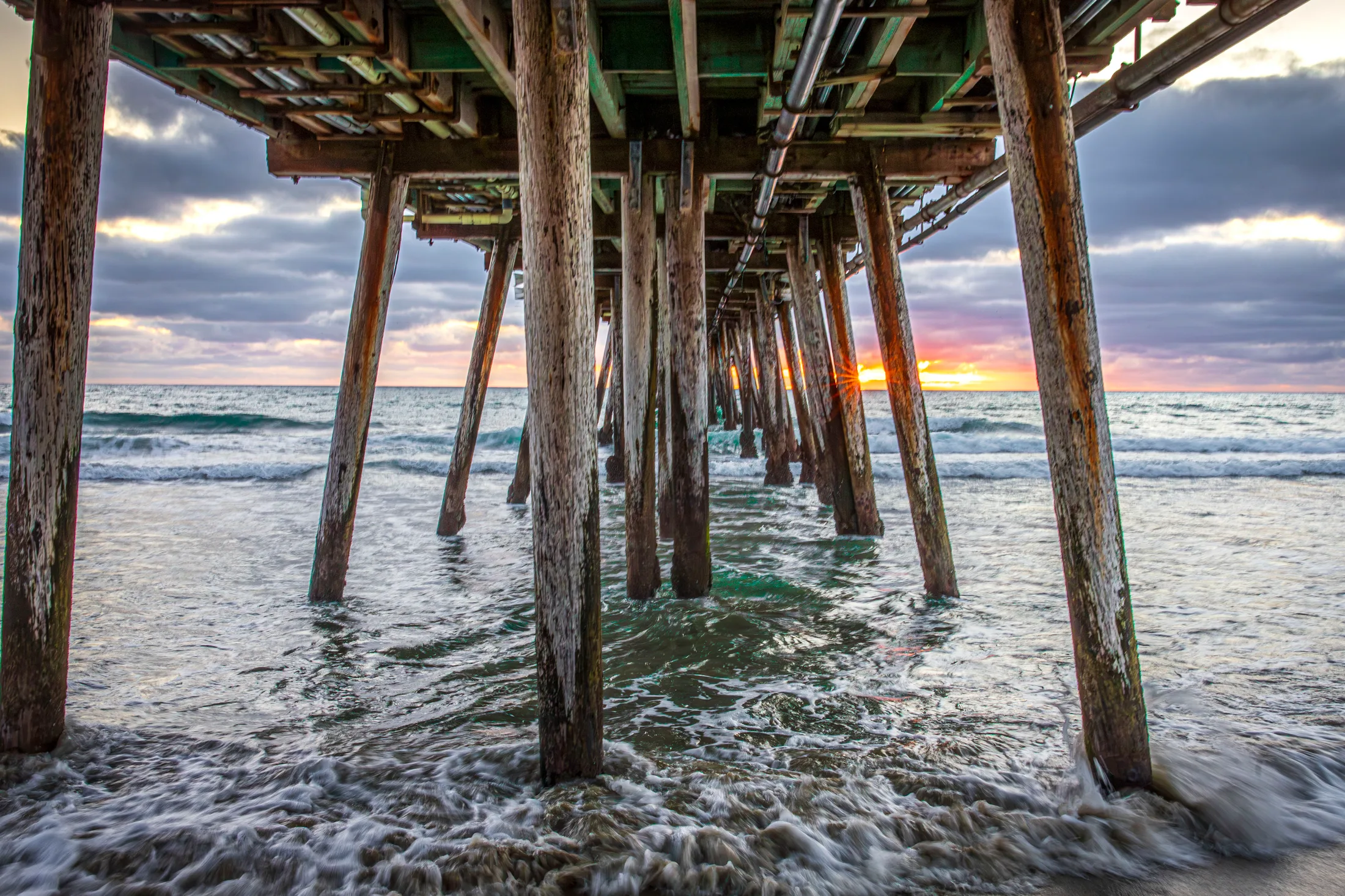 Chula Vista California, ocean and lake and river and pier, a fine art photograph by Michael Joseph Baca