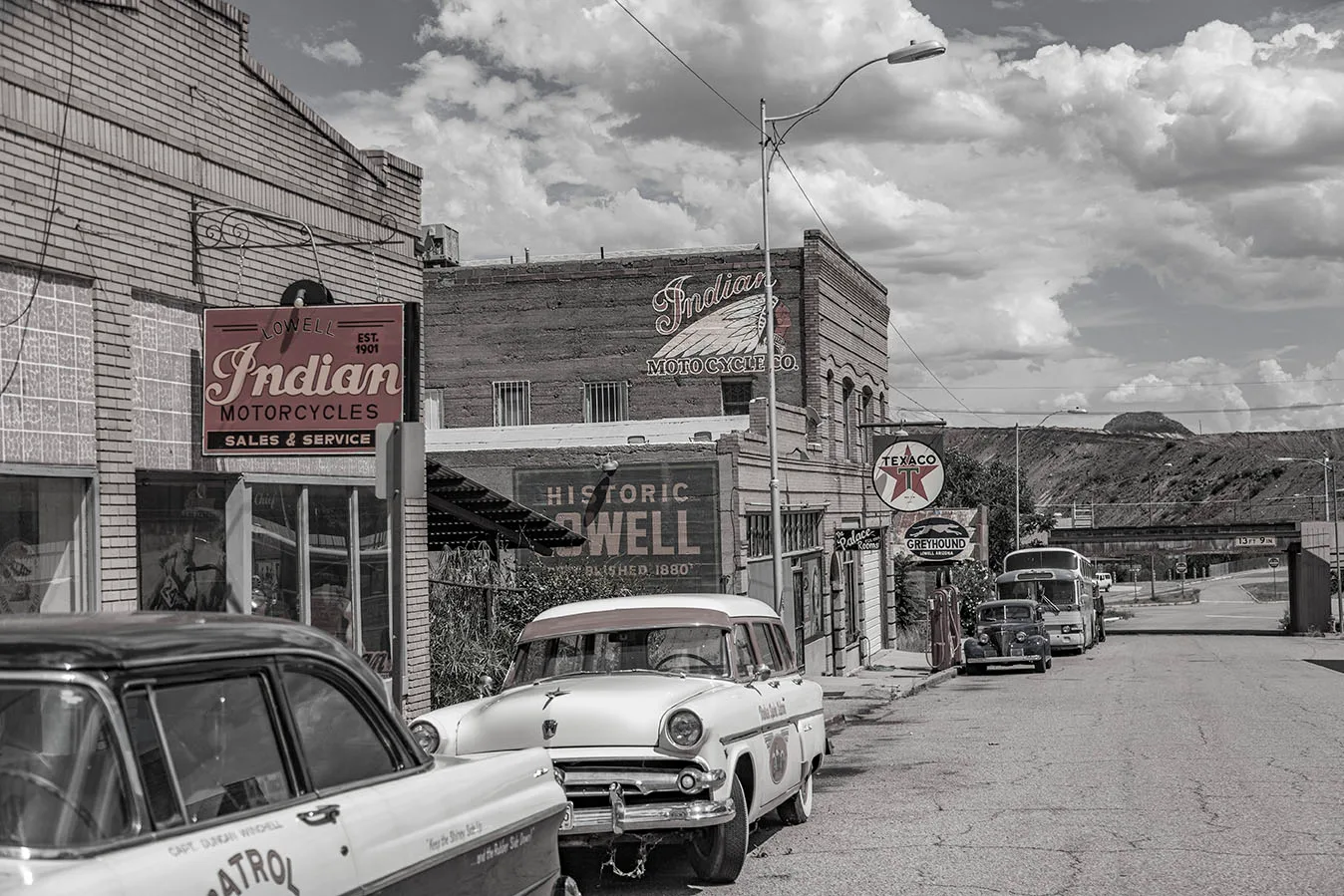 CJL03 Lowell Arizona near Bisbee, vehicles by Janell Evelyn Baca, Casa de Baca Studios, Florence, Arizona