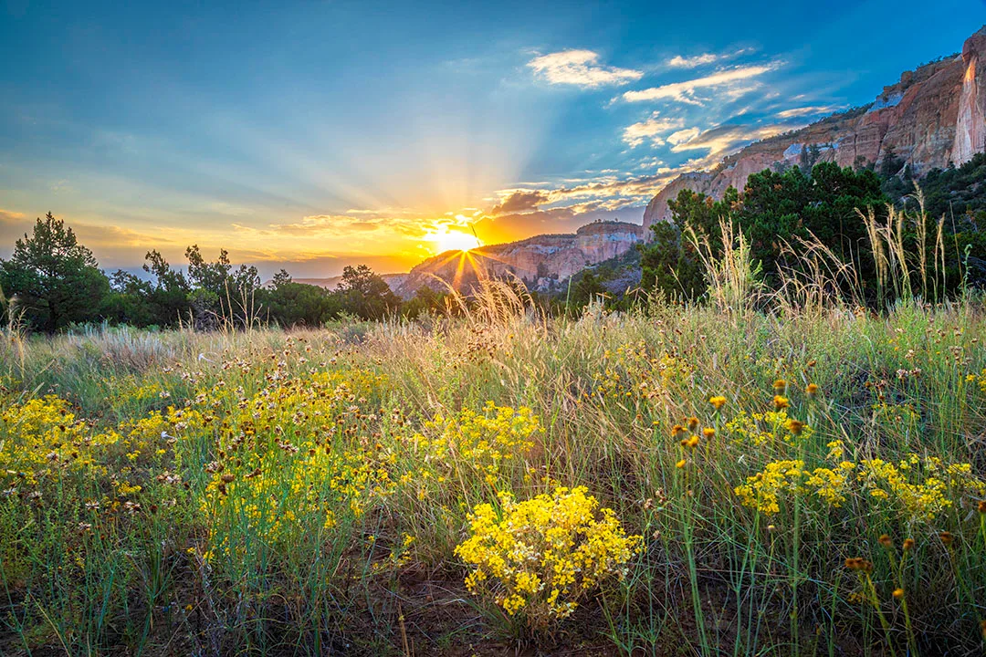 El Malpais NM, sunset and sunrise, a fine art photograph by Michael Joseph Baca, Casa de Baca Studios, Florence, Arizona