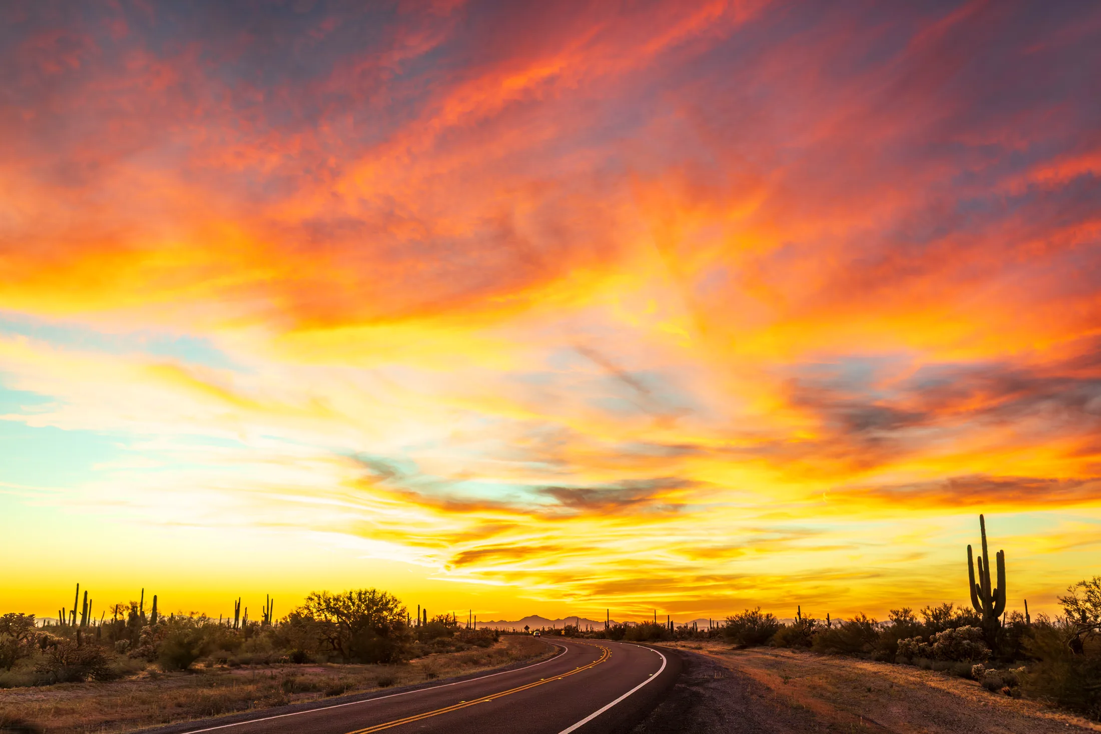 Florence AZ, sunset and sunrise, a fine art photograph by Michael Joseph Baca, Casa de Baca Studios, Florence, Arizona