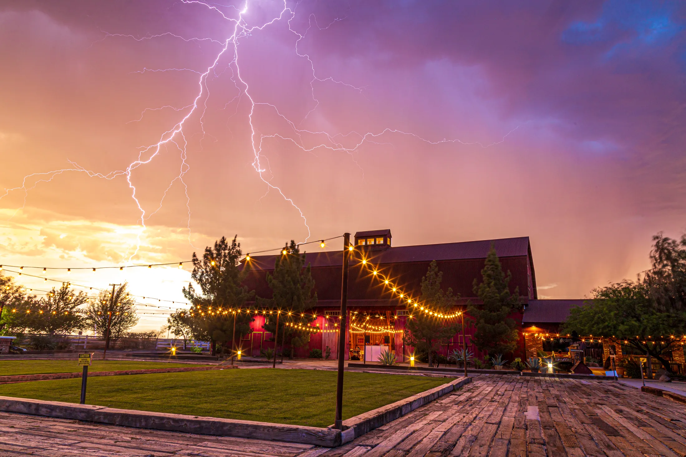 Florence AZ, lightning, a fine art photograph by Michael Joseph Baca, Casa de Baca Studios, Florence, Arizona