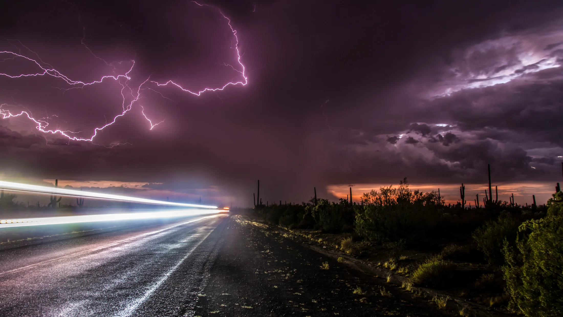 Florence AZ, lightning, a fine art photograph by Michael Joseph Baca, Casa de Baca Studios, Florence, Arizona