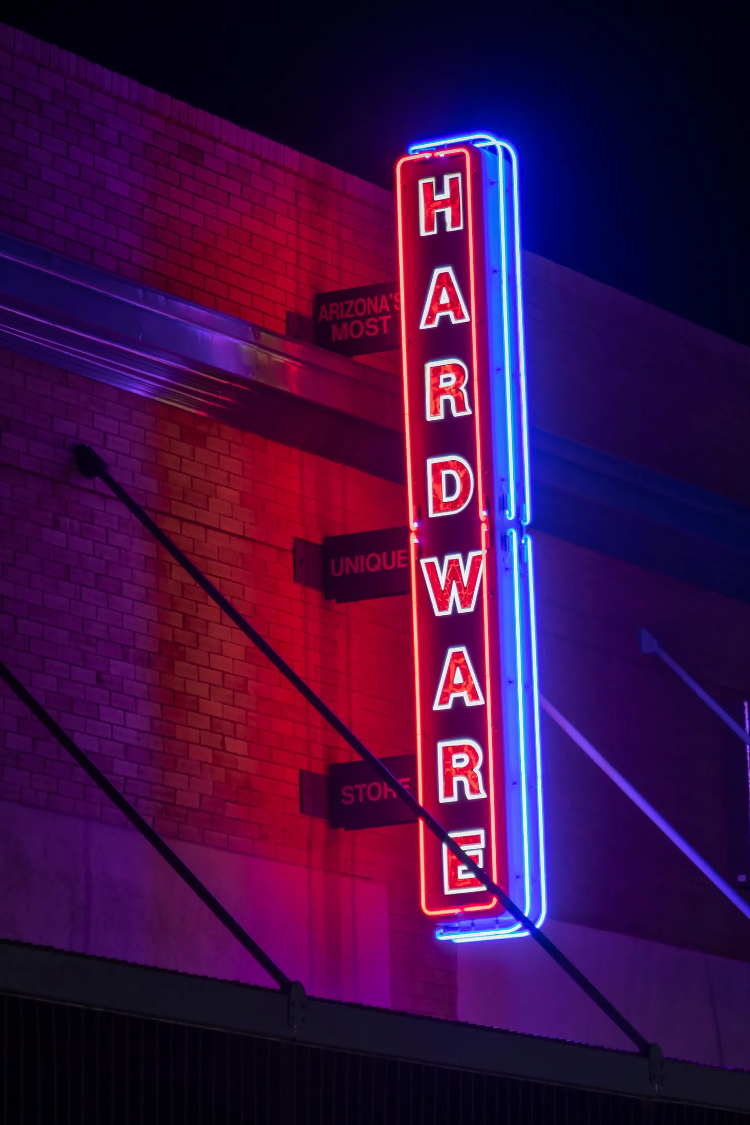 Florence AZ, neon, a fine art photograph by Michael Joseph Baca, Casa de Baca Studios, Florence, Arizona