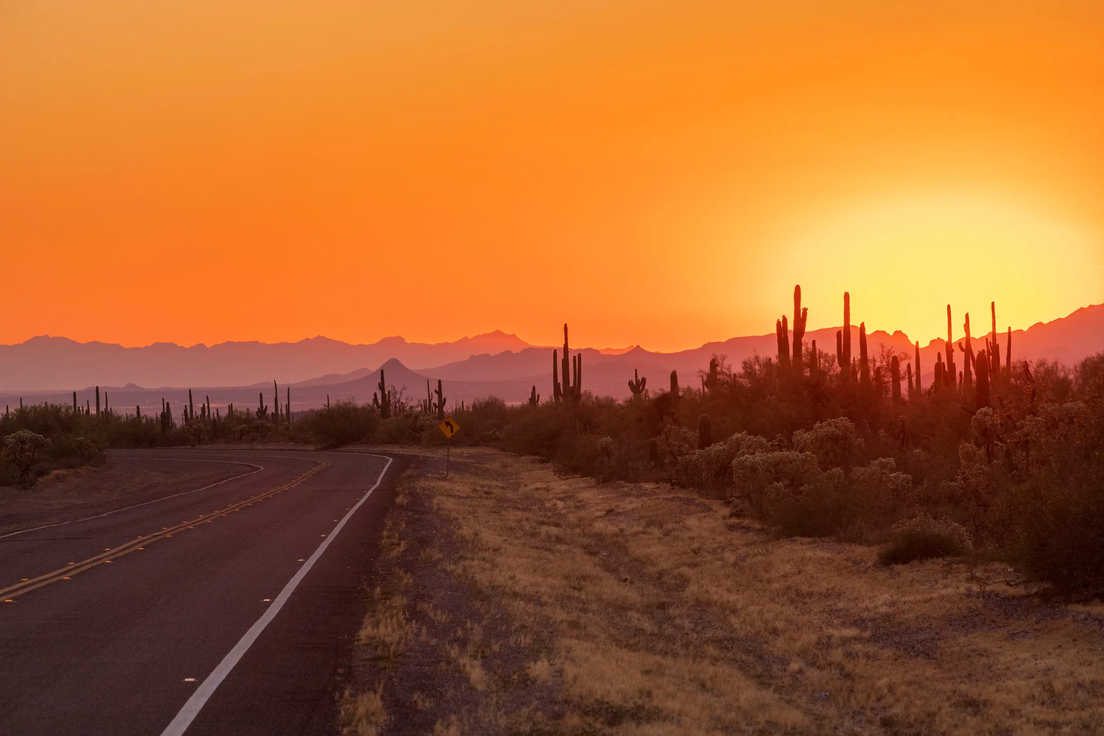 Florence kelvin Highway Florence AZ, sunset and sunrise, a fine art photograph by Michael Joseph Baca