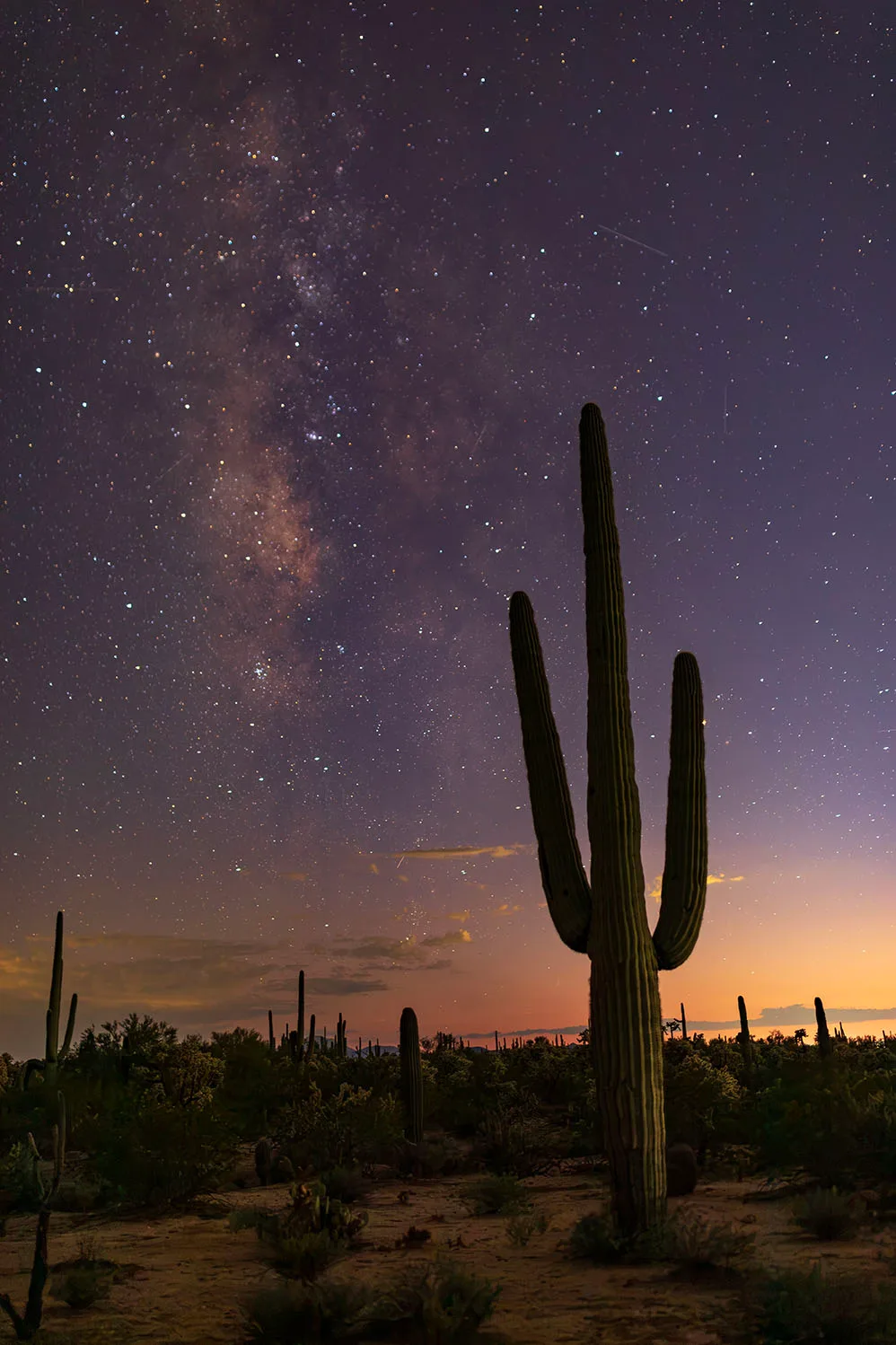 KJ006 Milky Way off Florence Kelvin Highway by Janell Evelyn Baca, Casa de Baca Studios, Florence, Arizona