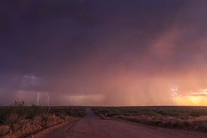 Lightning near Fort Bowie Arizona, a fine art photograph by Janell Evelyn Baca, Casa de Baca Studios, Florence, Arizona
