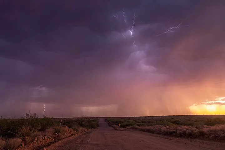 Lightning near Fort Bowie Arizona, a fine art photograph by Janell Evelyn Baca, Casa de Baca Studios, Florence, Arizona
