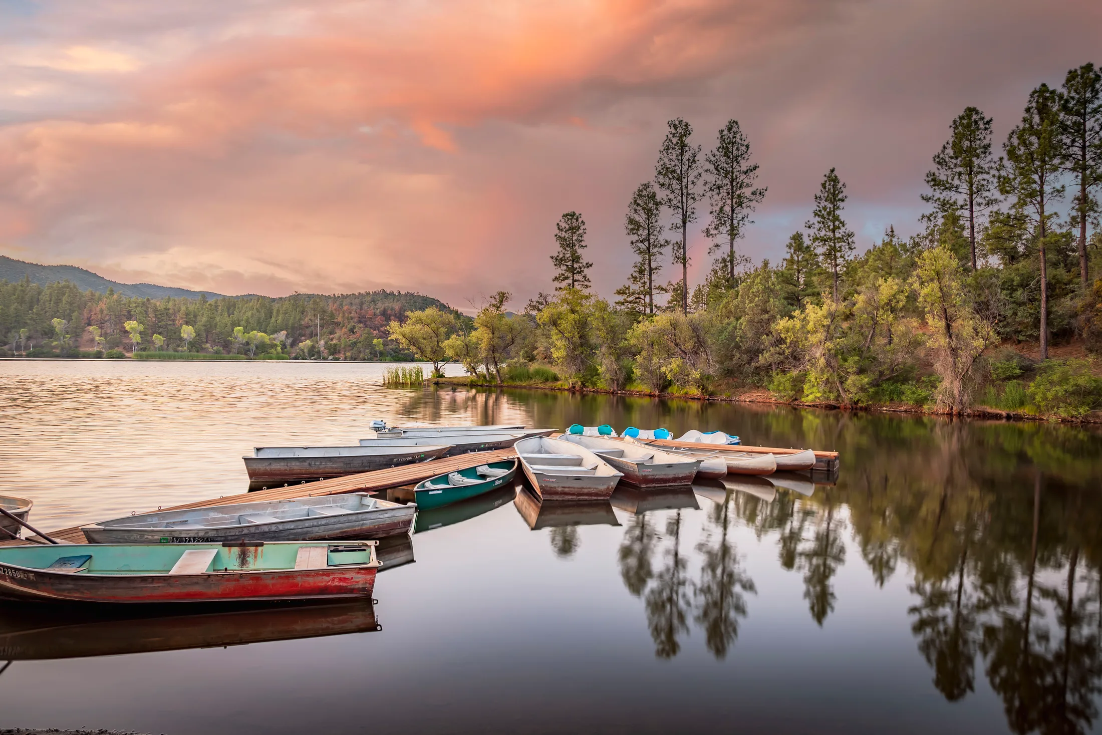 Lynx Lake Prescott Arizona, ocean and lake and river and pier, a fine art photograph by Michael Joseph Baca