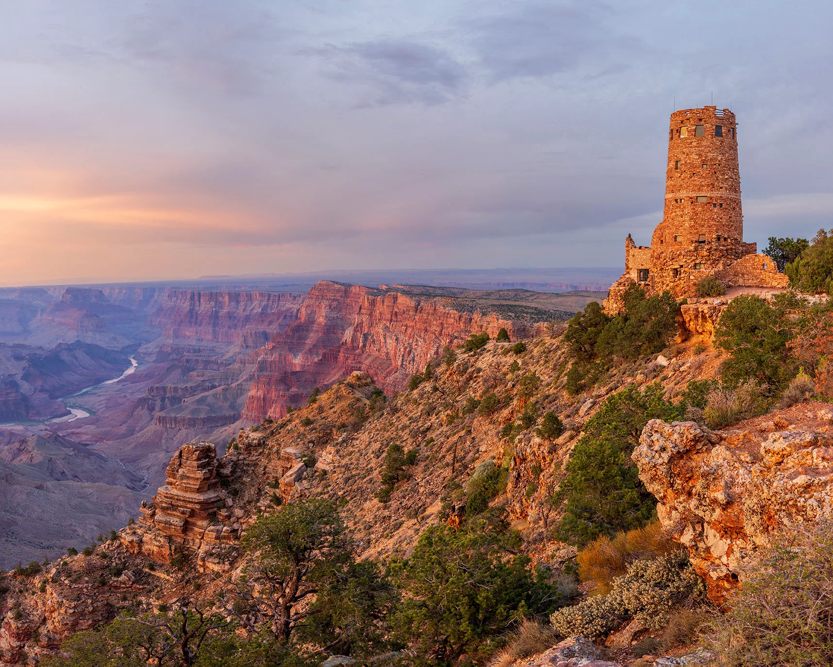 MAR (56) Desert View Watchtower Grand Canyon, architecture by Michael Joseph Baca, Casa de Baca Studios, Florence, Arizona