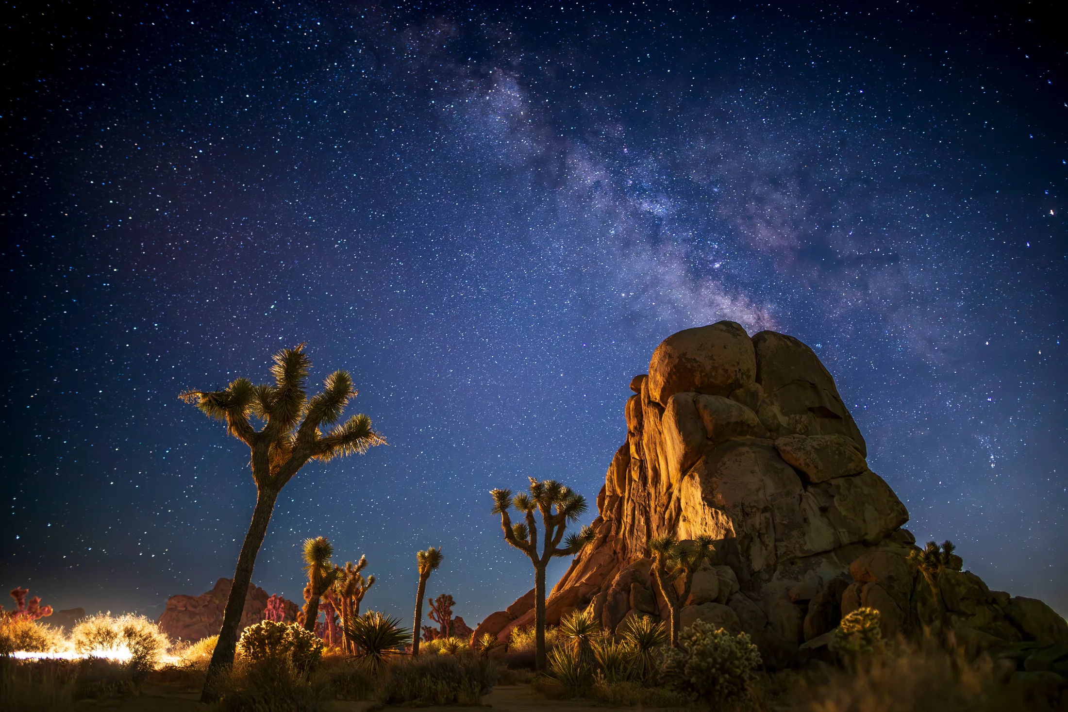 Milky Way at Joshua Tree National Park, a fine art photograph by Michael Joseph Baca, Casa de Baca Studios, Florence, Arizona