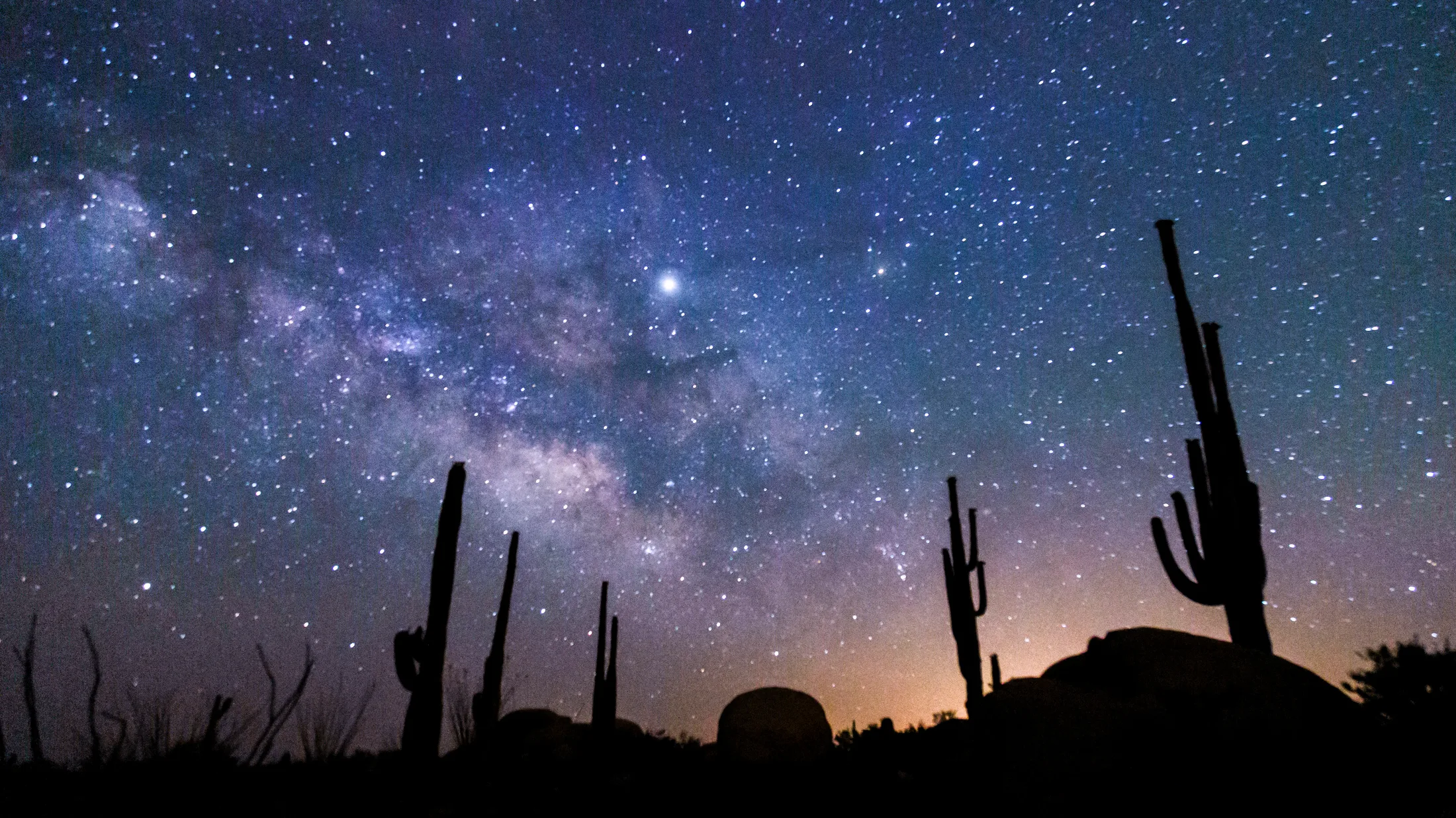 Milky Way at the Boulders Florence AZ, a fine art photograph by Michael Joseph Baca, Casa de Baca Studios, Florence, Arizona