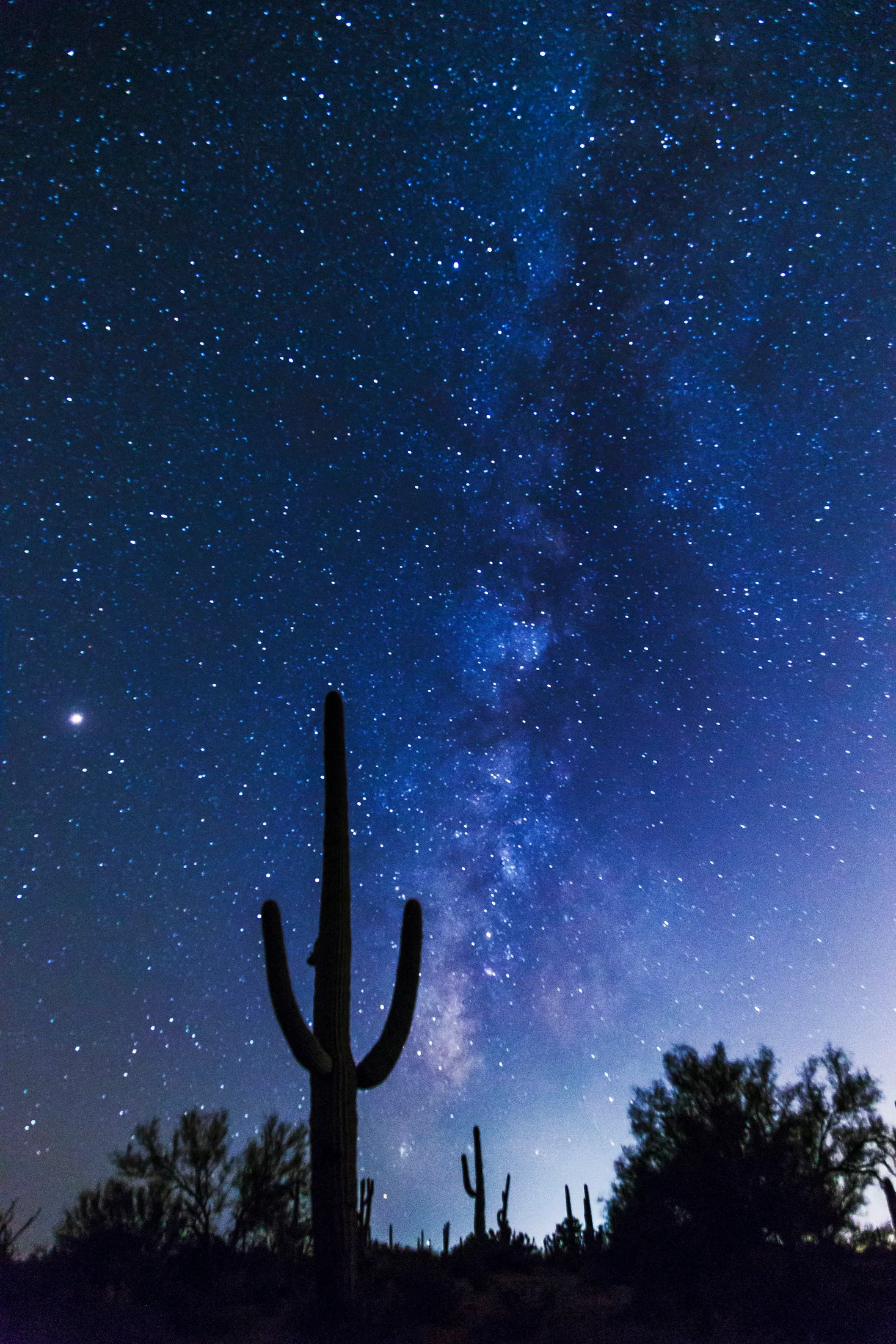 Milky Way Boulders Florence AZ, a fine art photograph by Michael Joseph Baca, Casa de Baca Studios, Florence, Arizona