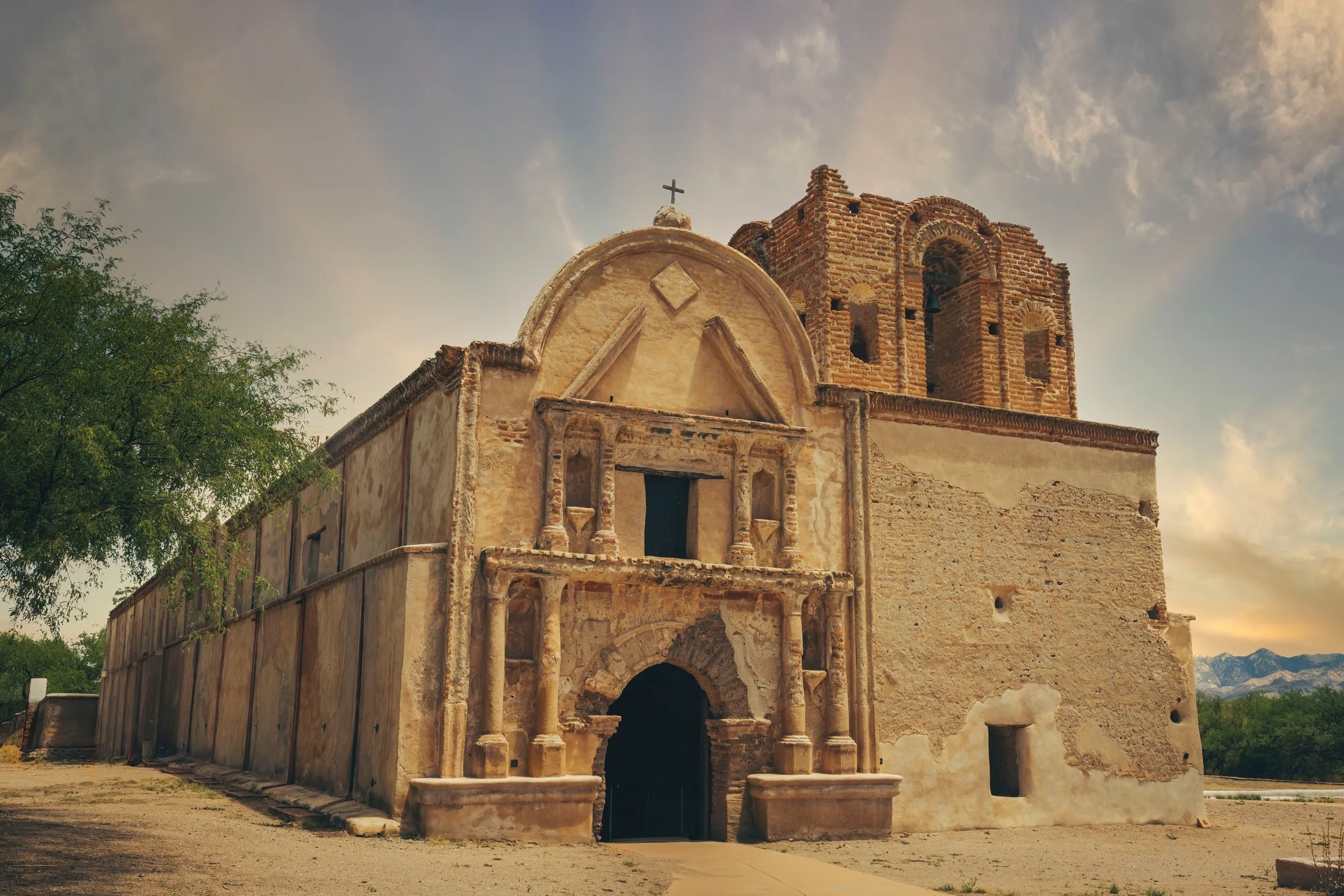Mission San Jose de Tumacacori in Tumacacori AZ, architecture, a fine art photograph by Michael Joseph Baca