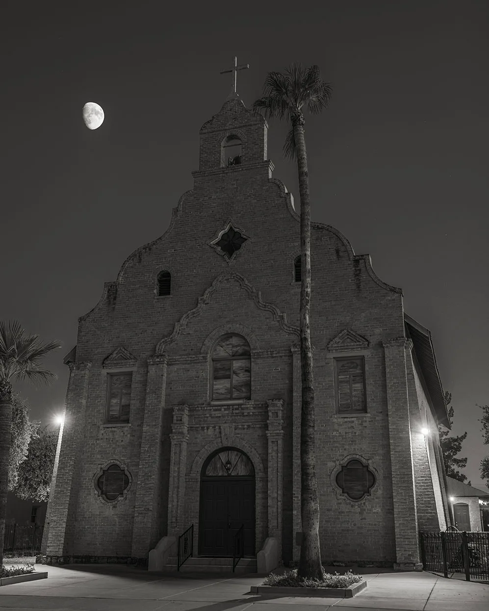 MMN (43) Assumption of the Blessed Virgin Mary Catholic Church with Moon by Michael Joseph Baca