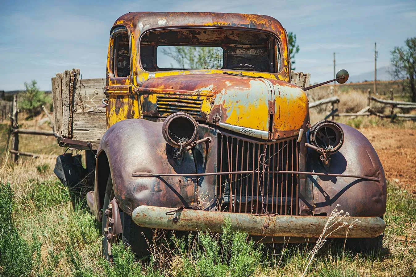 Monticello, UT, vehicles, a fine art photograph by Janell Evelyn Baca, Casa de Baca Studios, Florence, Arizona