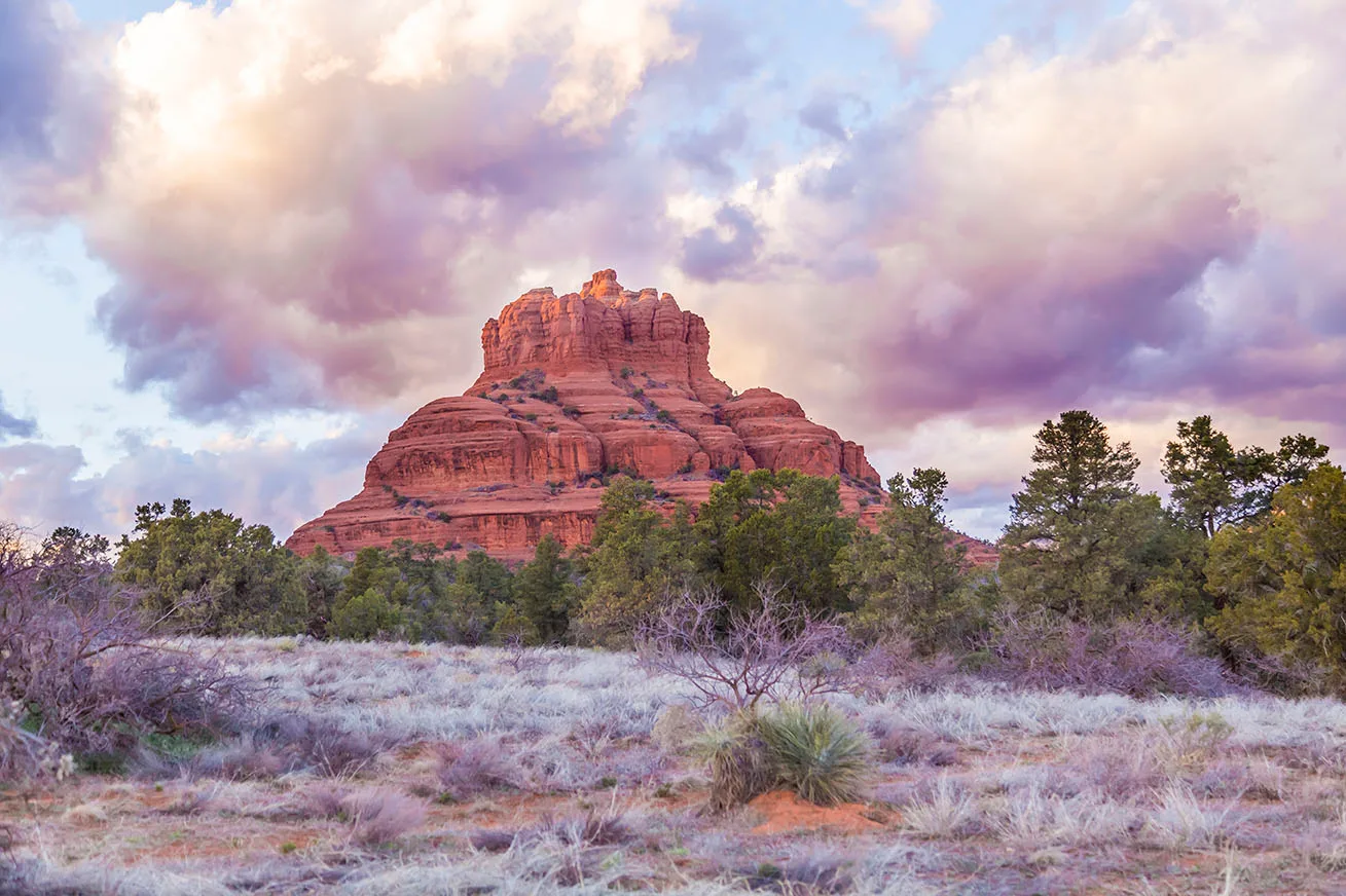 MSS (20) Bell Rock Sedona Arizona, sunset and sunrise by Michael Joseph Baca, Casa de Baca Studios, Florence, Arizona