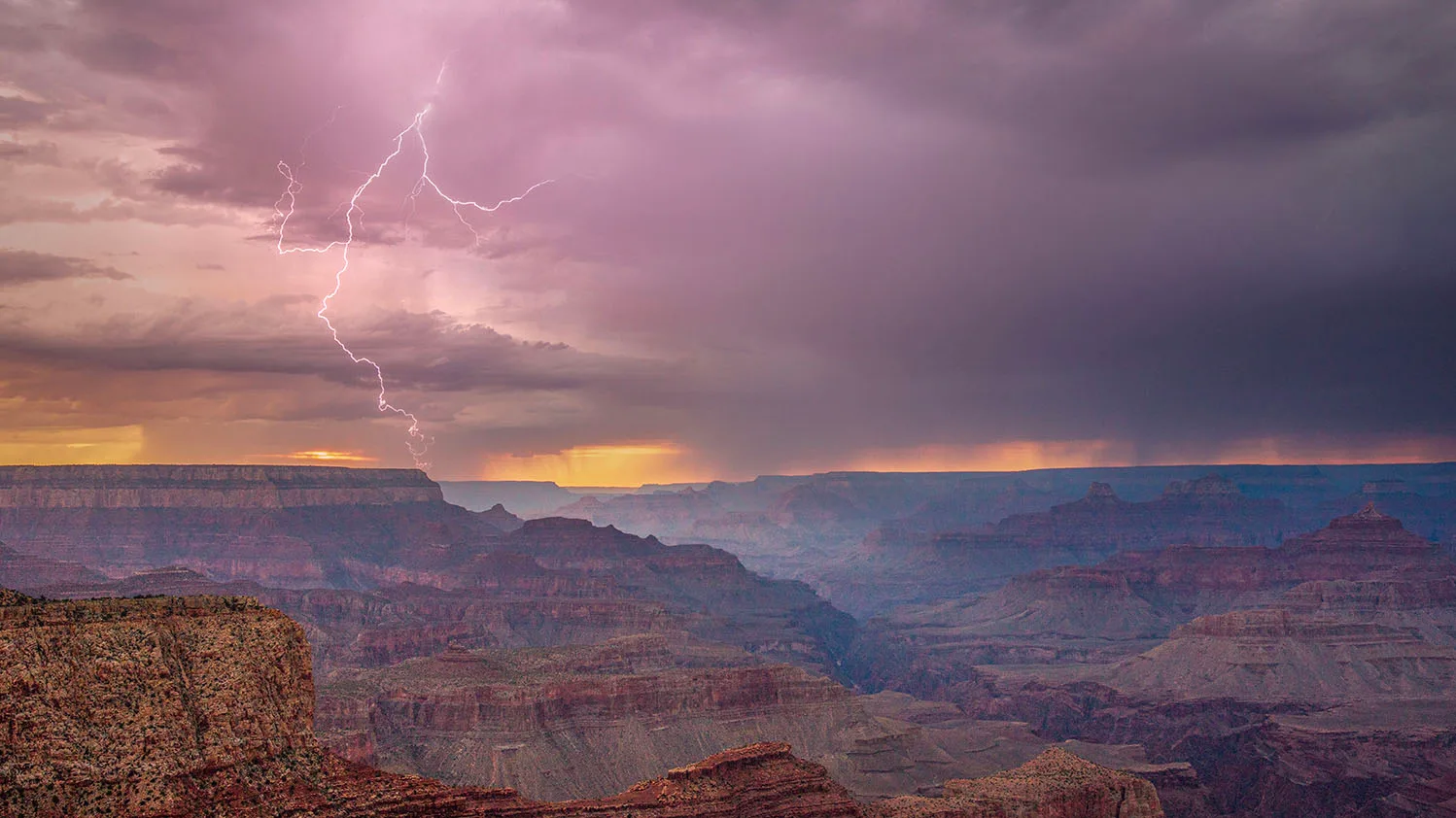 MST (72) Lightning at the Grand Canyon Arizona by Michael Joseph Baca, Casa de Baca Studios, Florence, Arizona