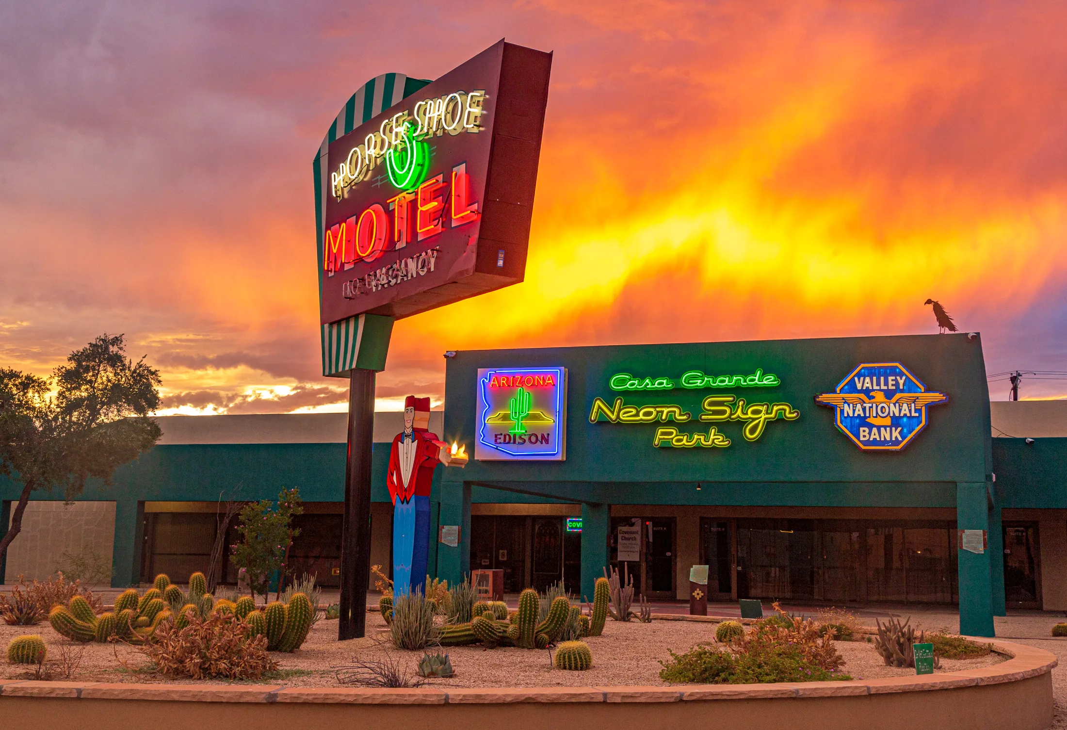 Neon Sign Park Casa Grande AZ, a fine art photograph by Michael Joseph Baca, Casa de Baca Studios, Florence, Arizona
