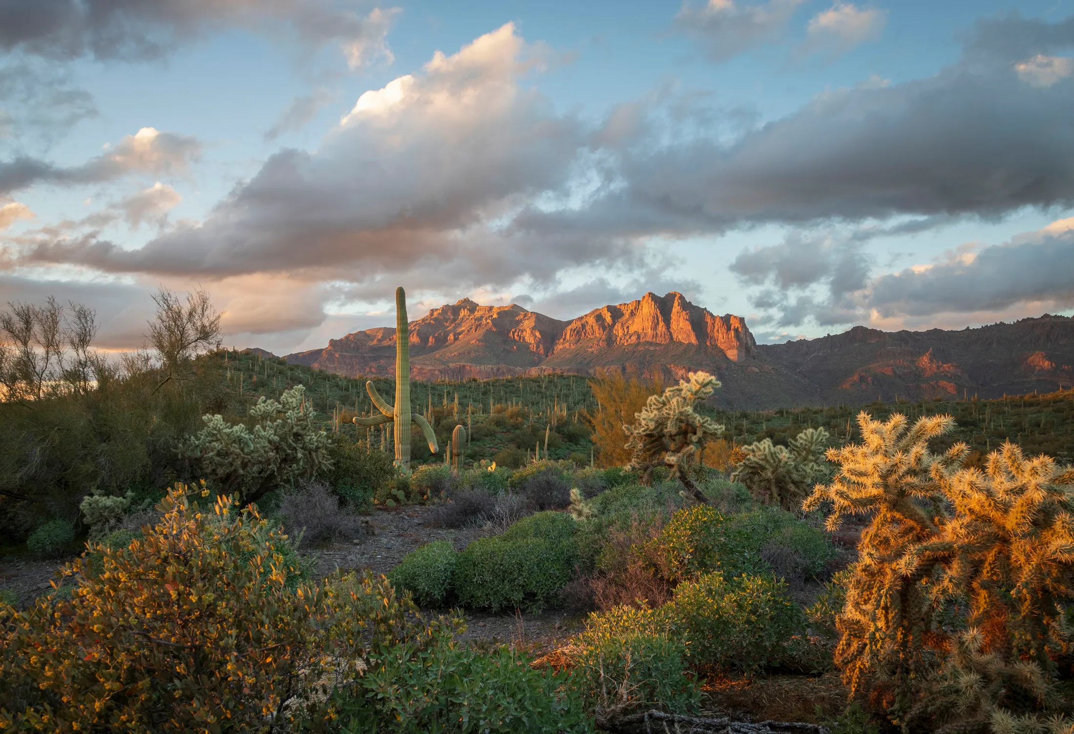 Peralta AZ, sunset and sunrise, a fine art photograph by Michael Joseph Baca, Casa de Baca Studios, Florence, Arizona