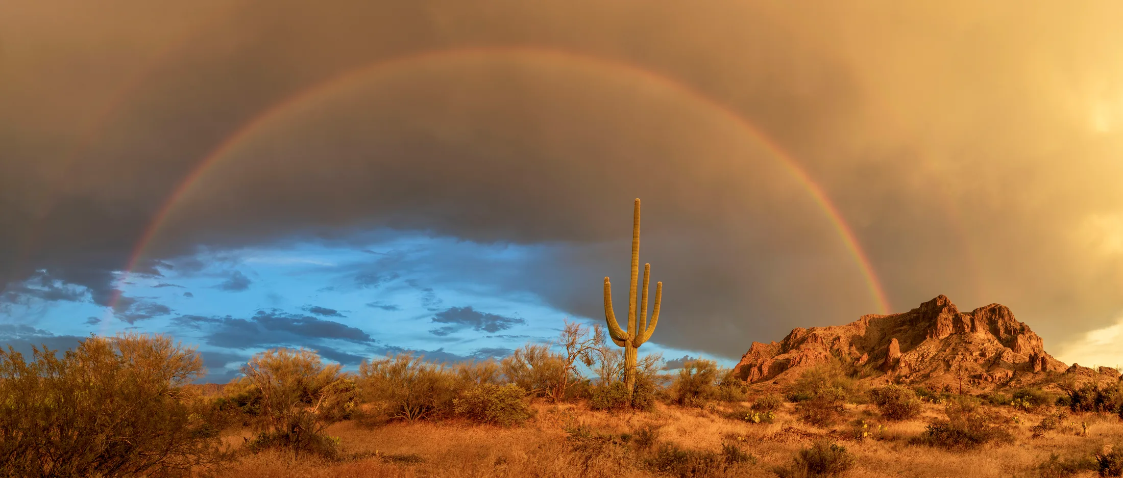 Picket Post Mountain Superior AZ, lightning, a fine art photograph by Michael Joseph Baca