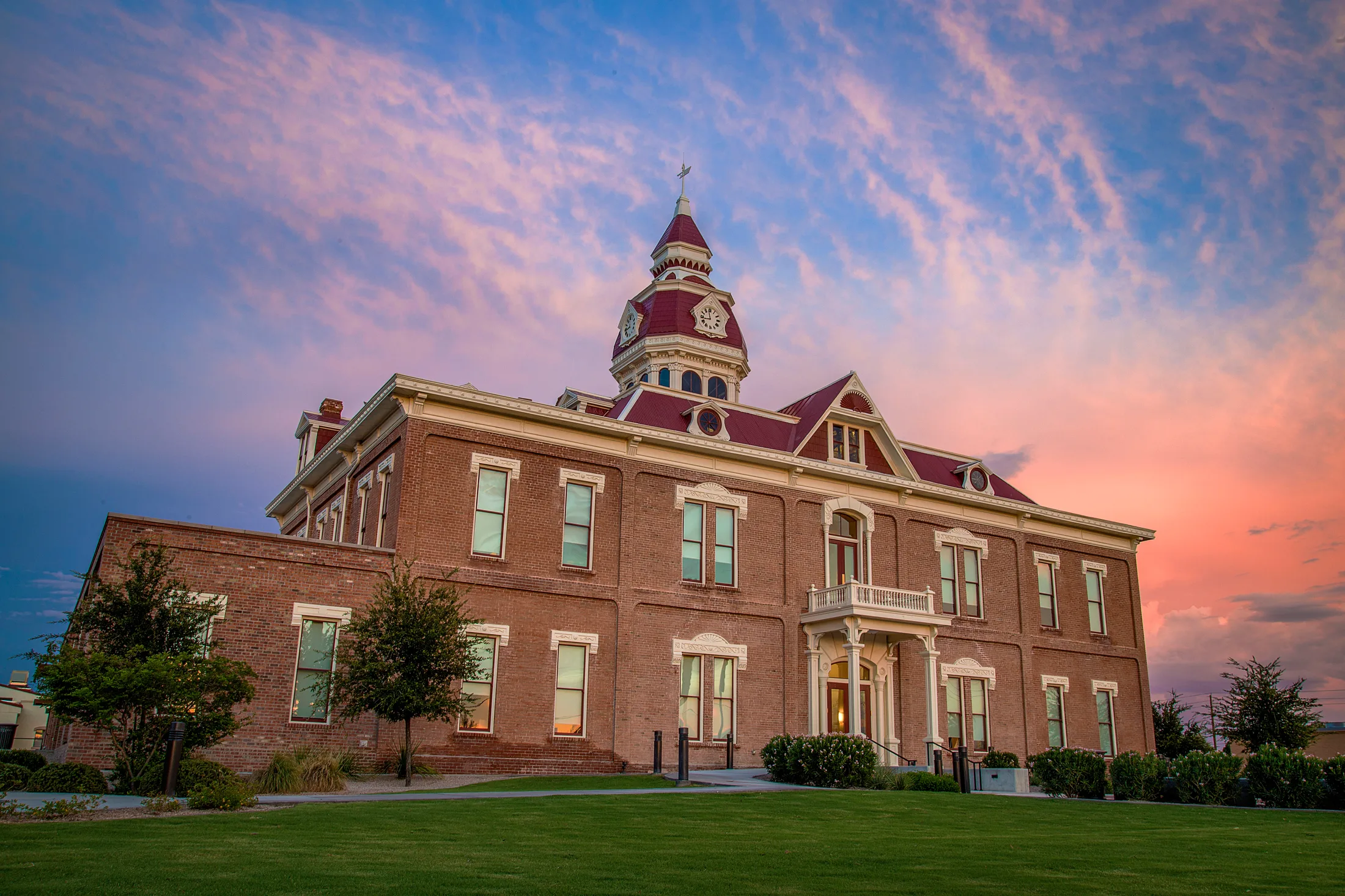 Pinal County Courthouse Florence AZ, architecture, a fine art photograph by Michael Joseph Baca
