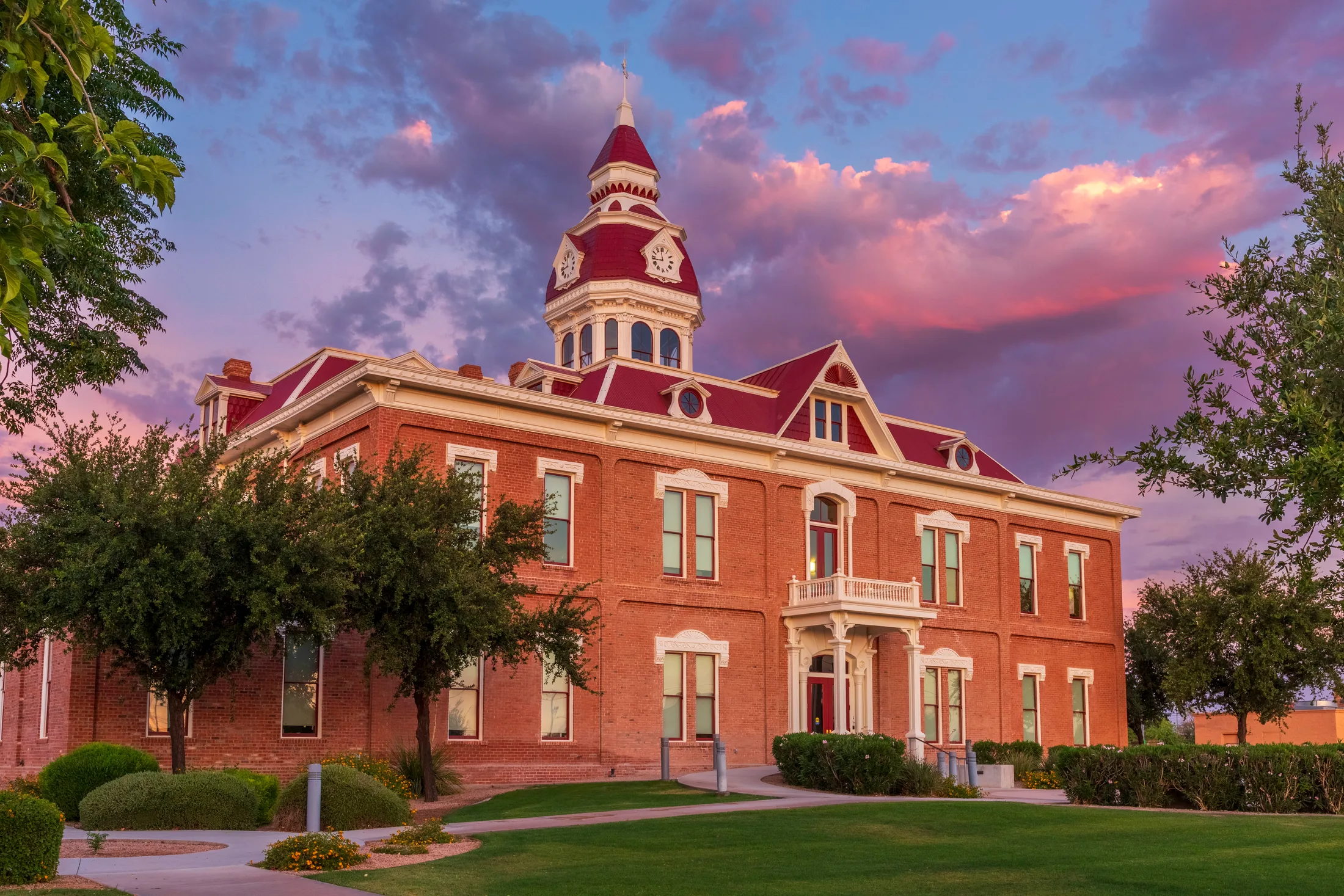 Pinal County Courthouse Florence AZ, architecture, a fine art photograph by Michael Joseph Baca