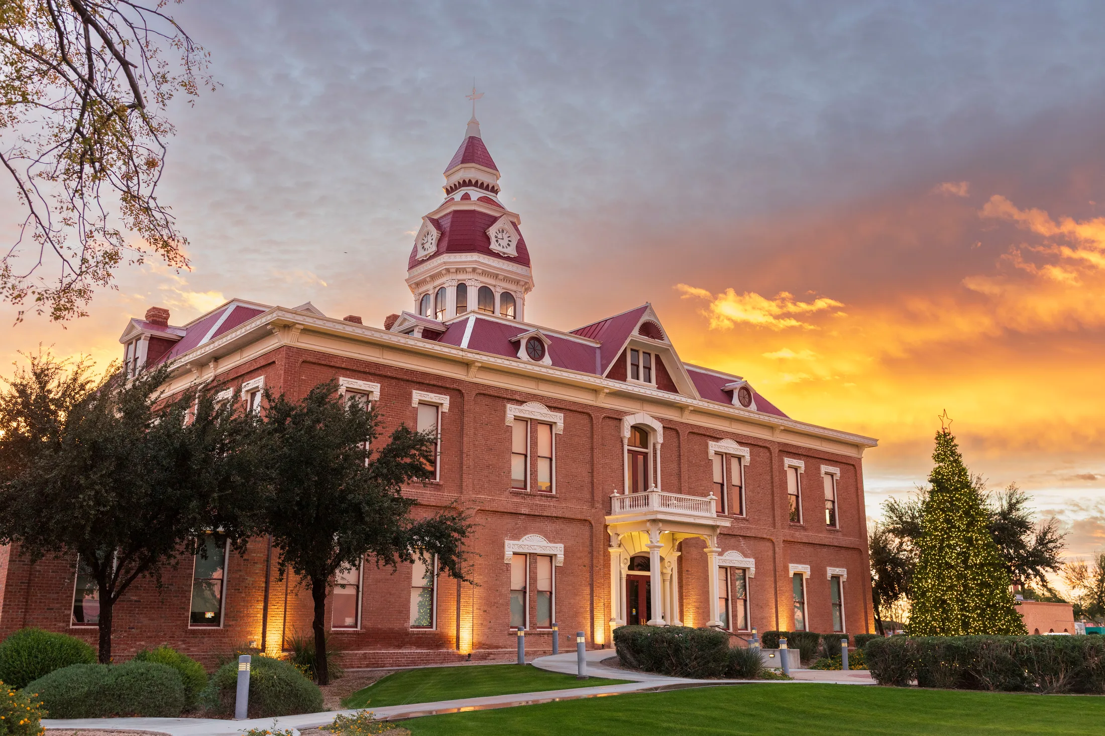 Pinal County Courthouse Florence AZ, architecture, a fine art photograph by Michael Joseph Baca