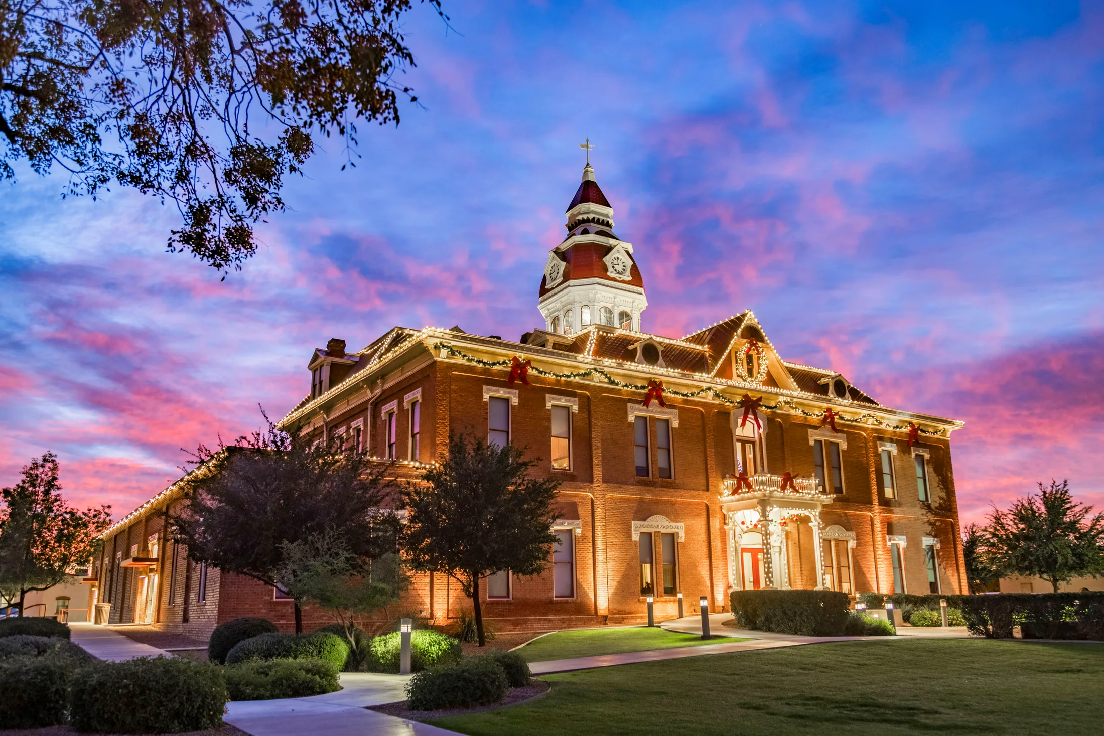 Pinal County Courthouse Florence AZ, architecture, a fine art photograph by Michael Joseph Baca