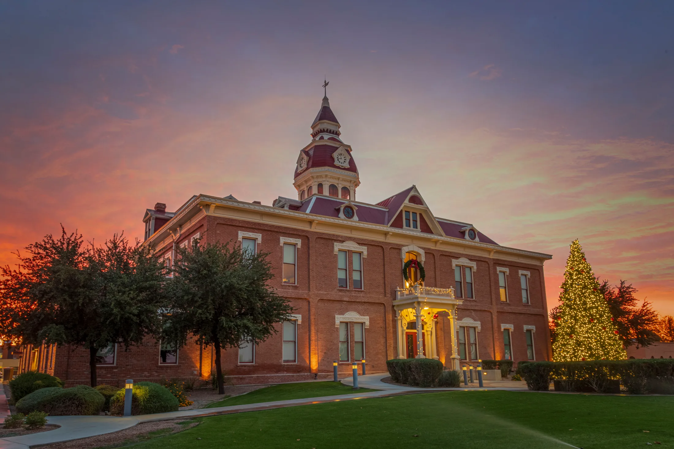 Pinal County Courthouse Florence, architecture, a fine art photograph by Michael Joseph Baca