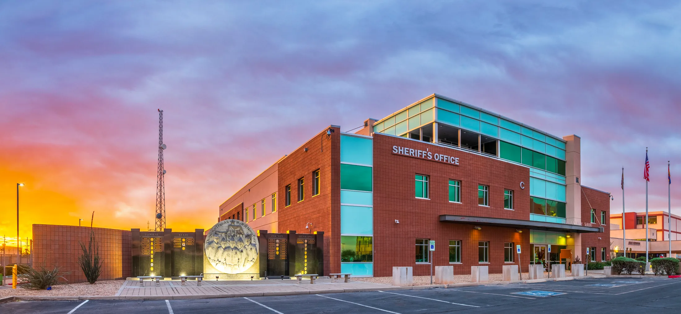 Pinal County Sheriff Department, architecture, a fine art photograph by Michael Joseph Baca