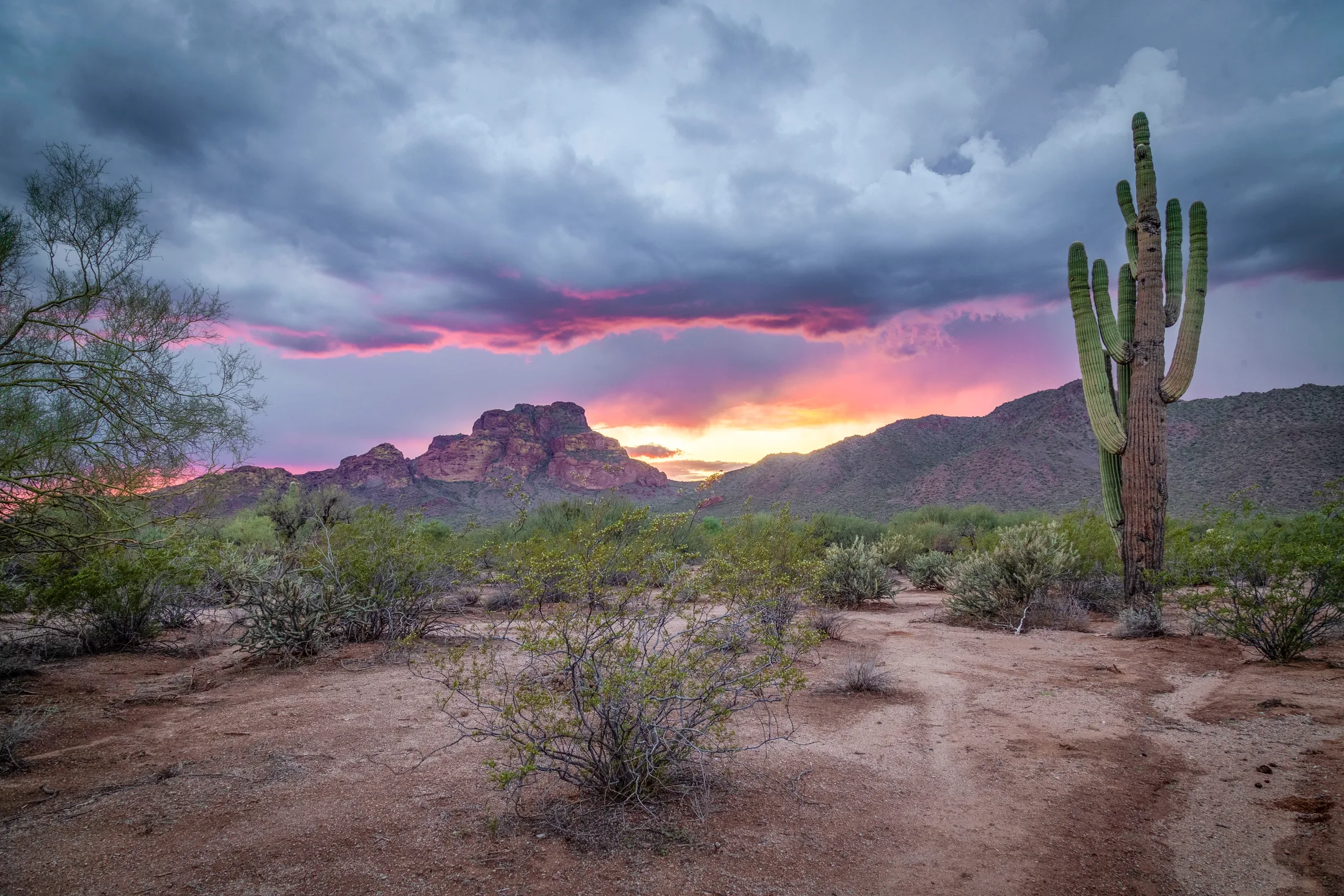 Salt River AZ, sunset and sunrise, a fine art photograph by Michael Joseph Baca, Casa de Baca Studios, Florence, Arizona