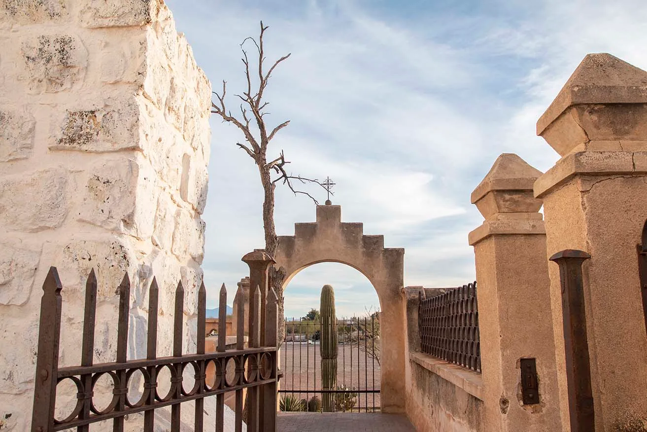 San Xavier Del Bac Mission, architecture, a fine art photograph by Janell Evelyn Baca