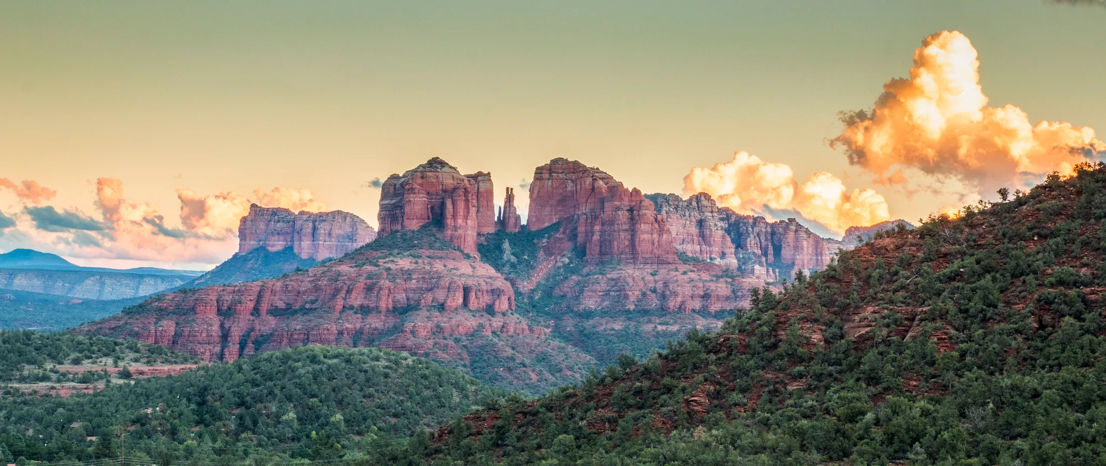 Sedona Arizona, sunset and sunrise, a fine art photograph by Michael Joseph Baca, Casa de Baca Studios, Florence, Arizona