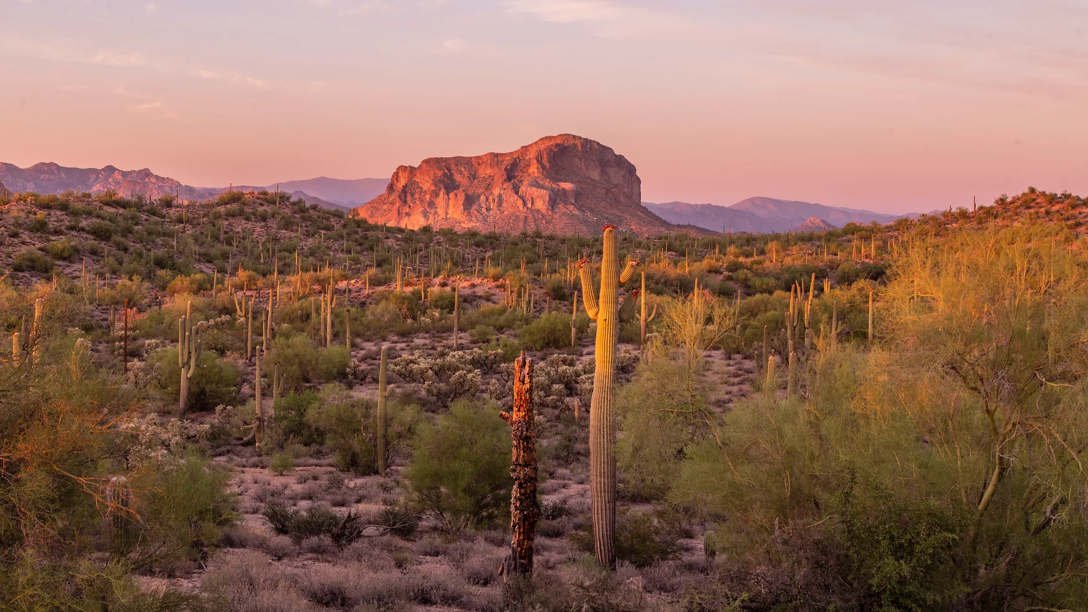South Butte Florence AZ, landscape, a fine art photograph by Michael Joseph Baca, Casa de Baca Studios, Florence, Arizona