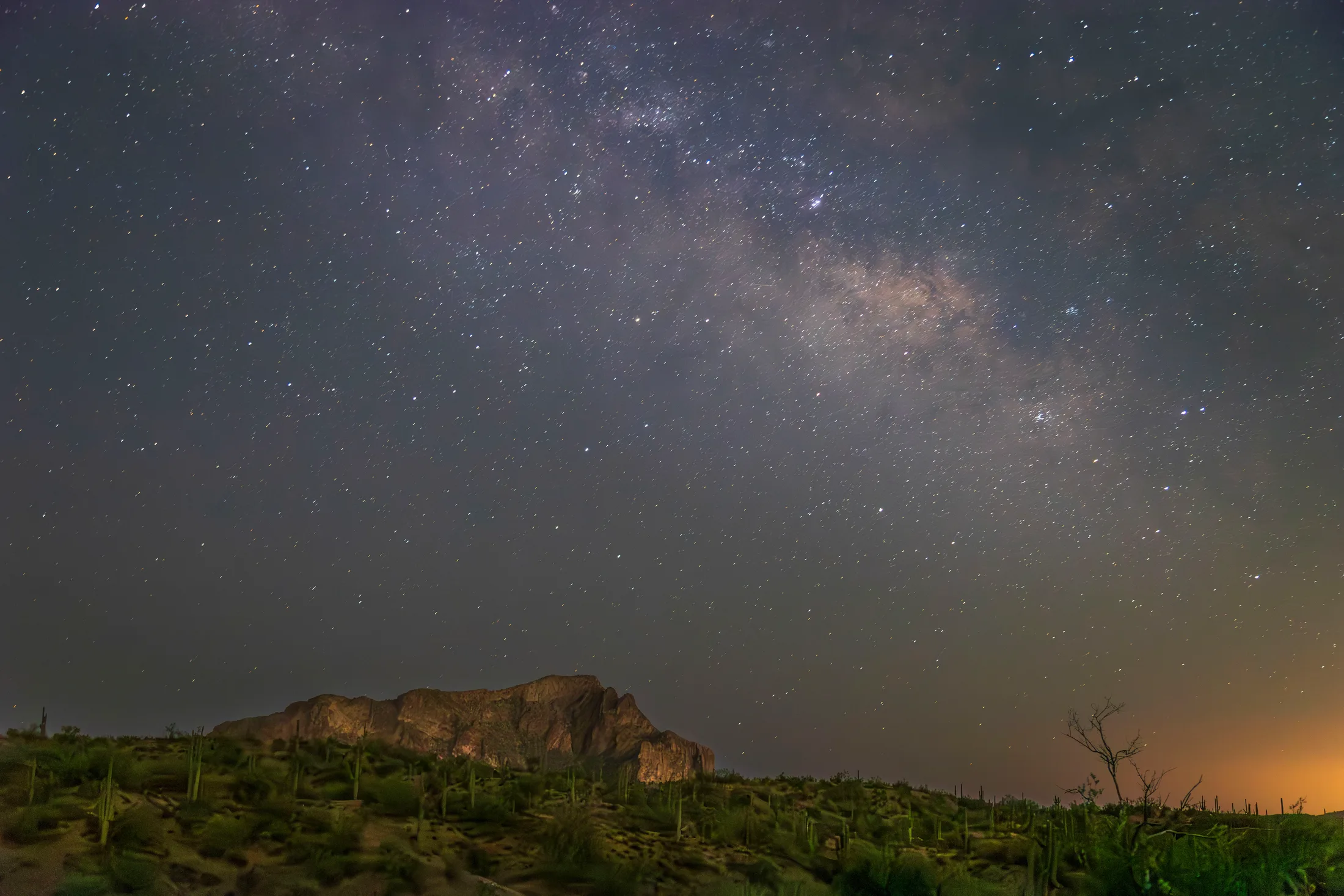 South Butte Milky Way, a fine art photograph by Michael Joseph Baca, Casa de Baca Studios, Florence, Arizona