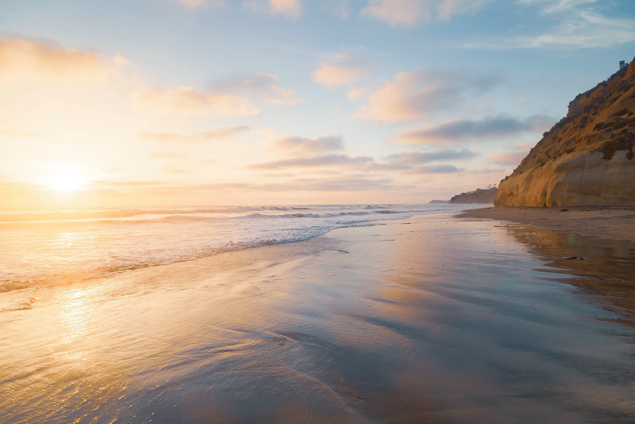 Southern California, ocean and lake and river and pier, a fine art photograph by Michael Joseph Baca