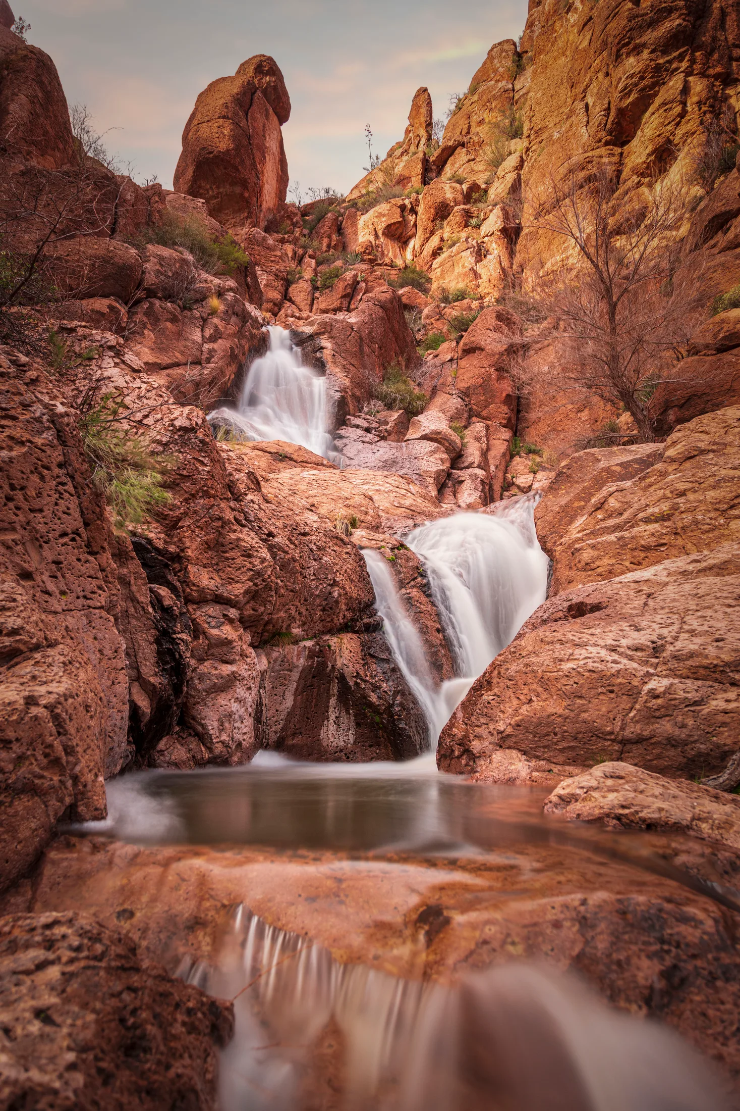 Superior AZ waterfall, ocean and lake and river and pier, a fine art photograph by Michael Joseph Baca