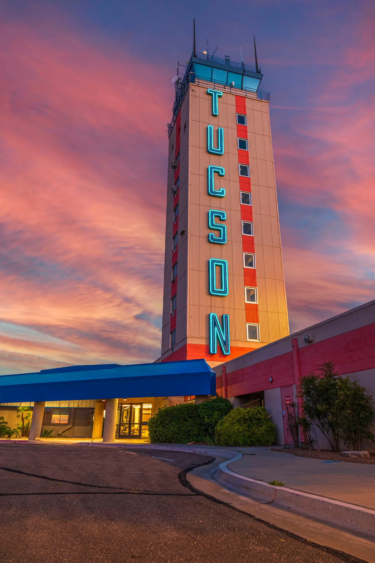 Tucson International Airport, architecture, a fine art photograph by Michael Joseph Baca