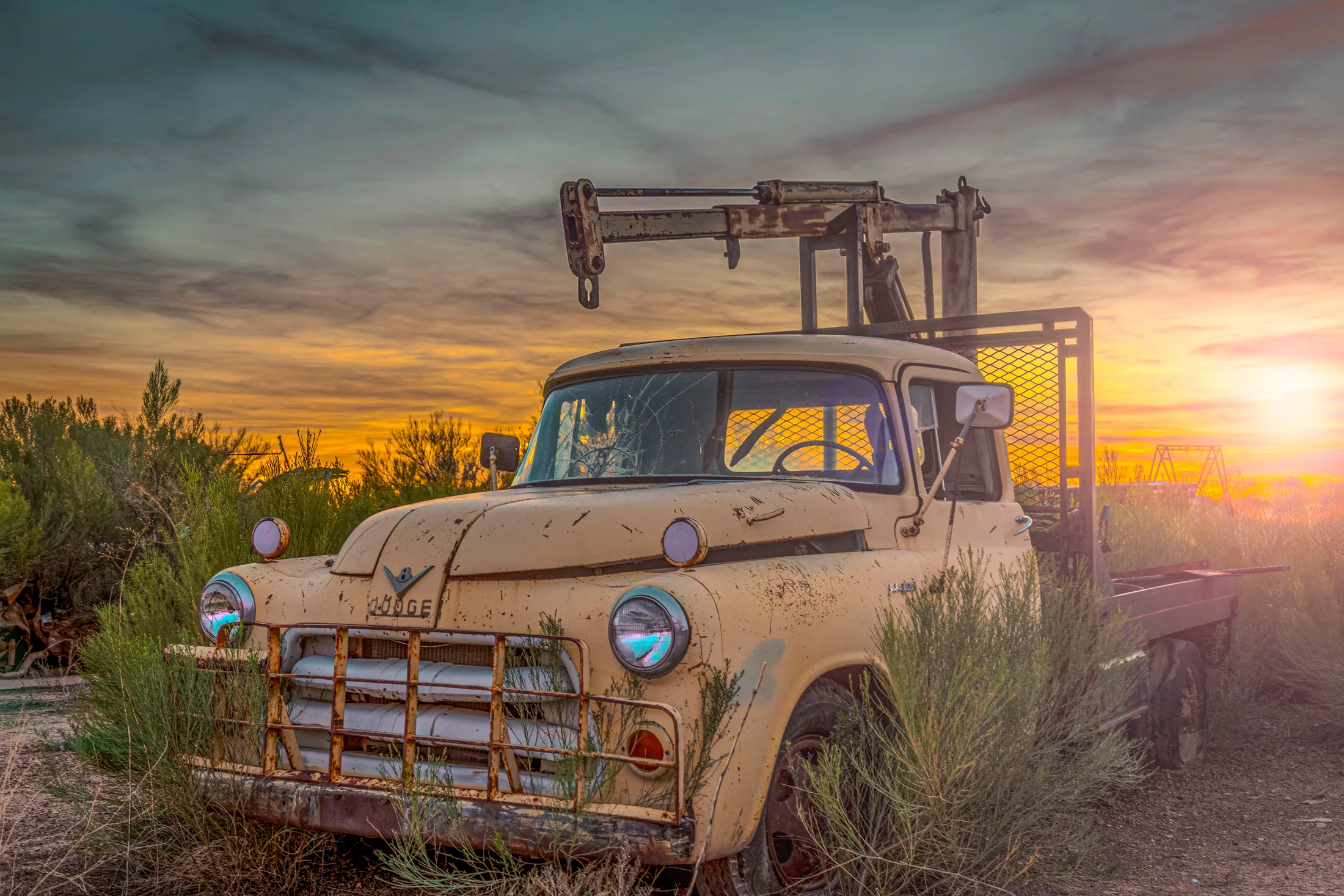 Valley Farms Arizona, vehicles, a fine art photograph by Michael Joseph Baca, Casa de Baca Studios, Florence, Arizona
