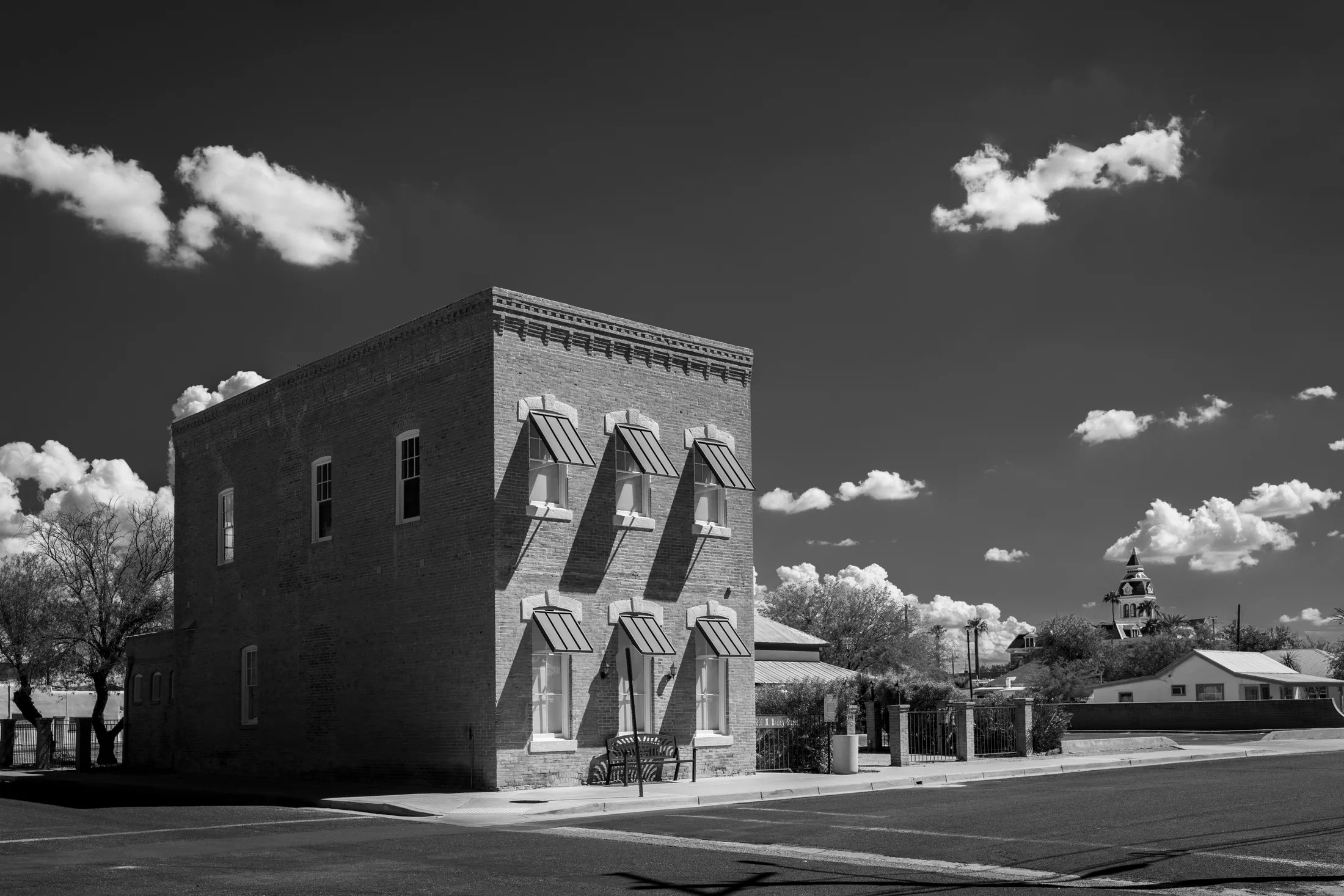 Vanderkamp Buildling Florence AZ, architecture, a fine art photograph by Michael Joseph Baca