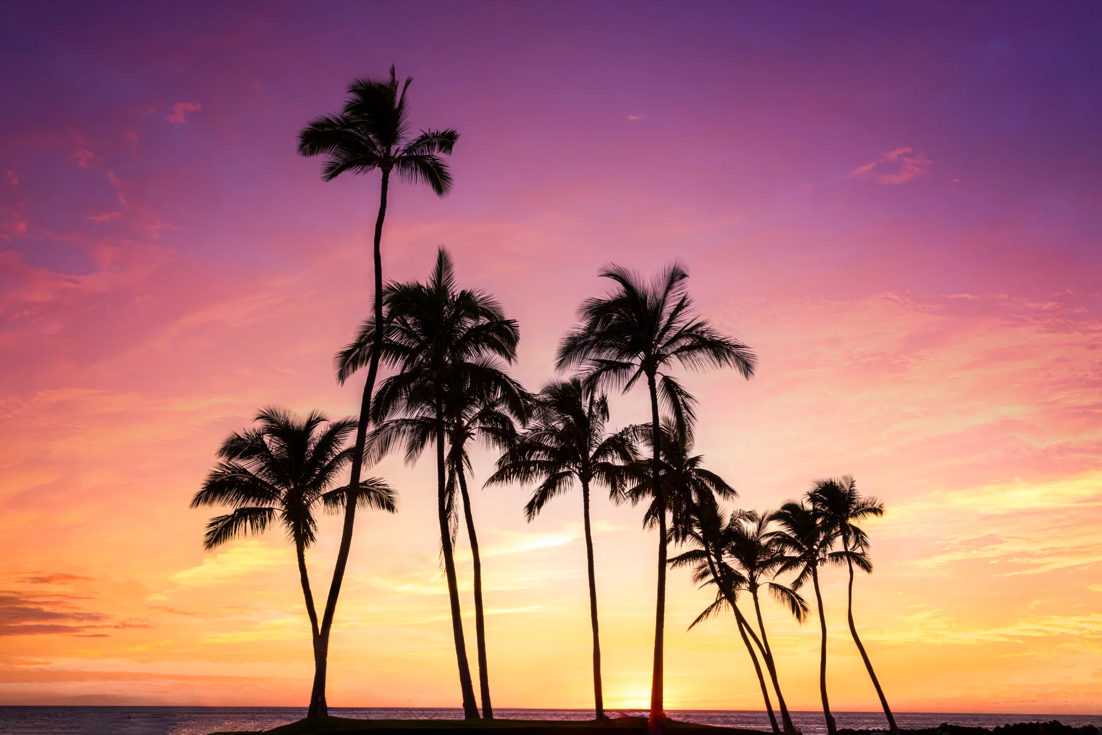 Waikaloa Hawaii, sunset and sunrise, a fine art photograph by Michael Joseph Baca, Casa de Baca Studios, Florence, Arizona