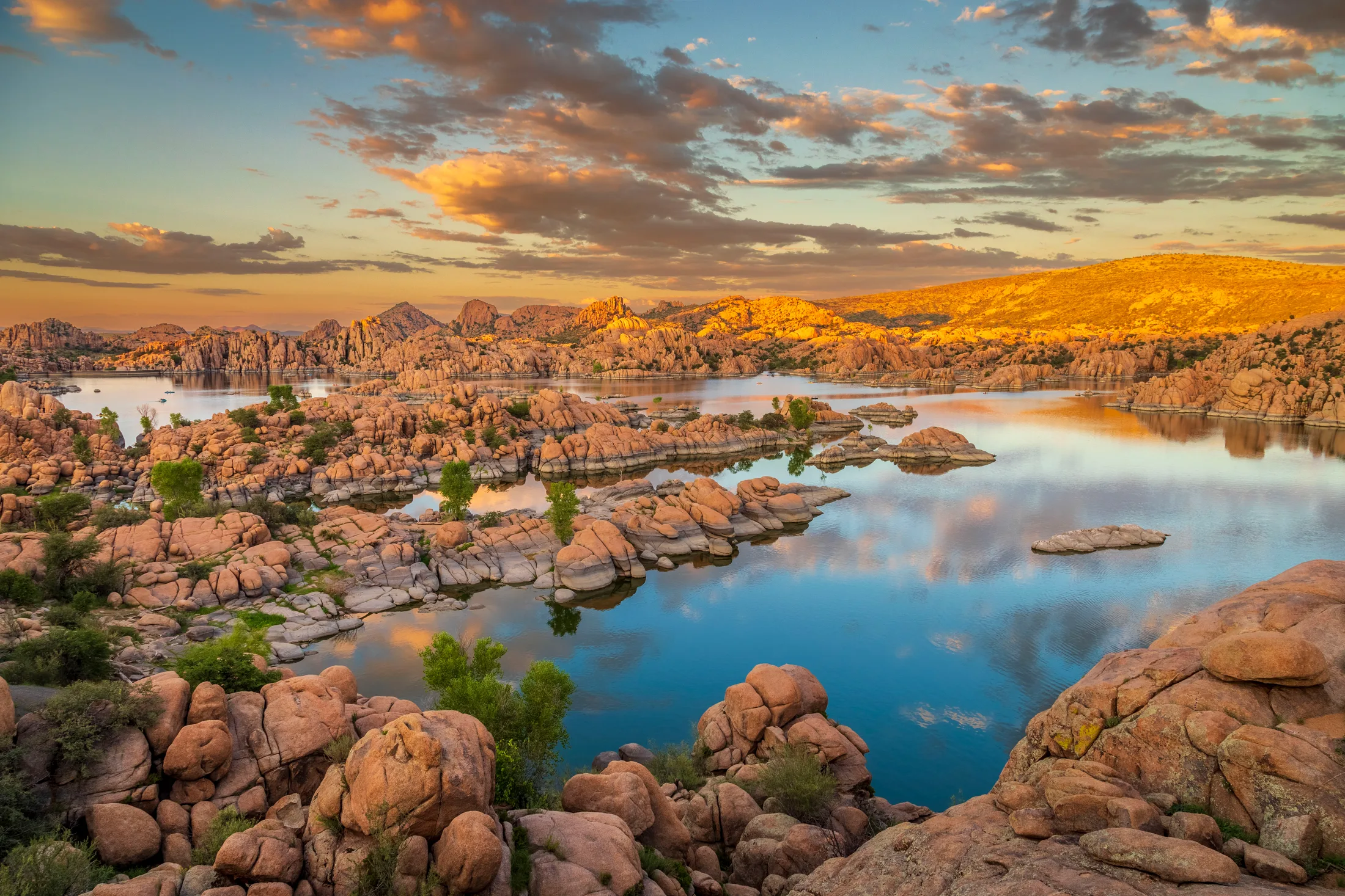 Watson Lake Prescott AZ, ocean and lake and river and pier, a fine art photograph by Michael Joseph Baca